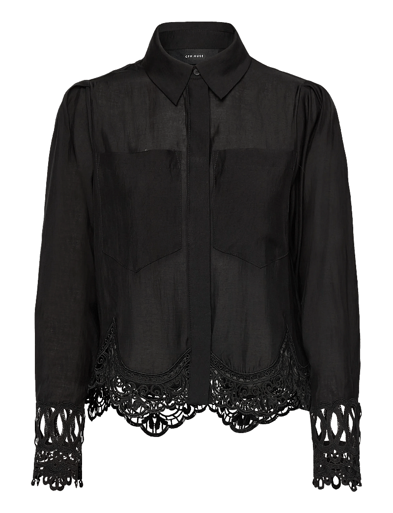 Copenhagen Muse - CMMOLLY-SHIRT - langärmlige hemden - black - 0