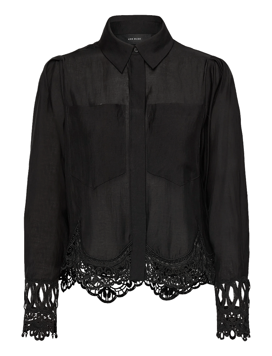 Copenhagen Muse - CMMOLLY-SHIRT - chemises à manches longues - black - 0