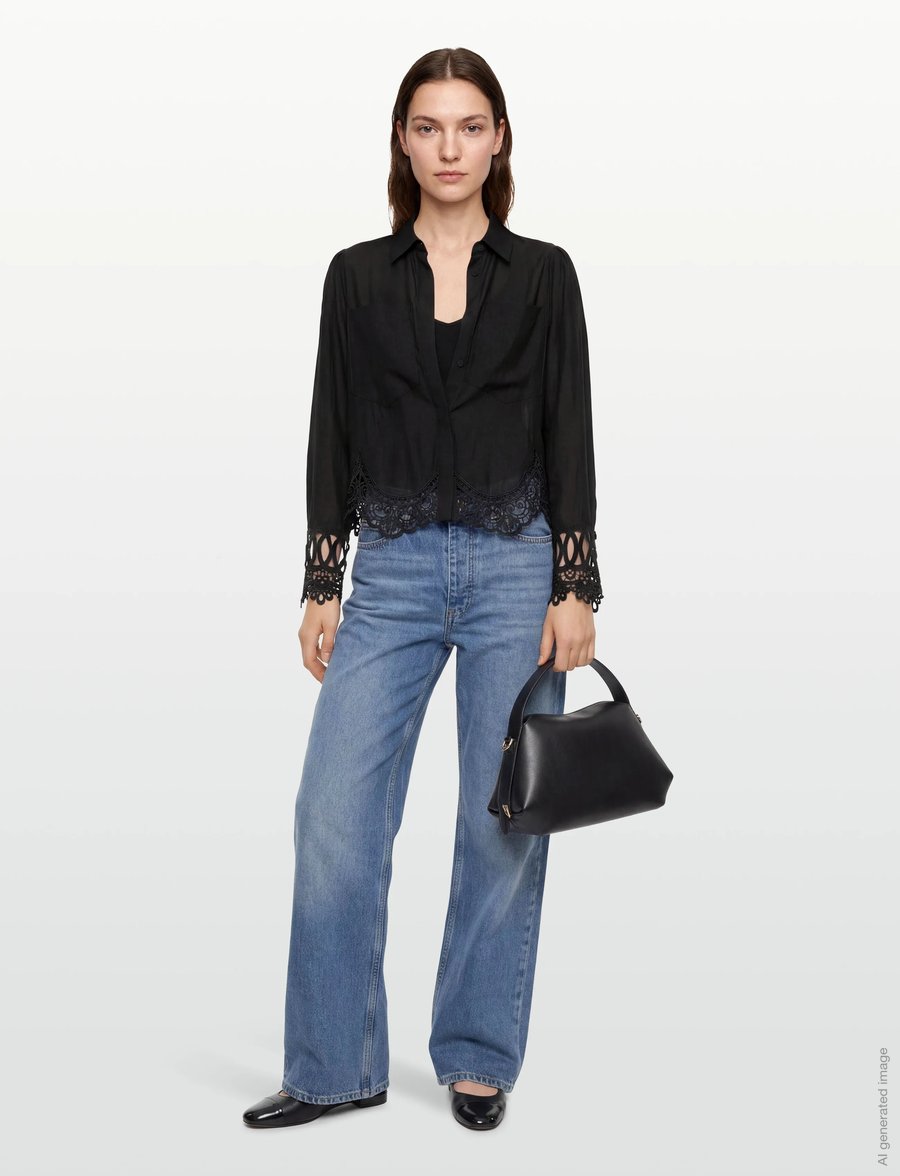 Copenhagen Muse - CMMOLLY-SHIRT - langærmede skjorter - black - 0