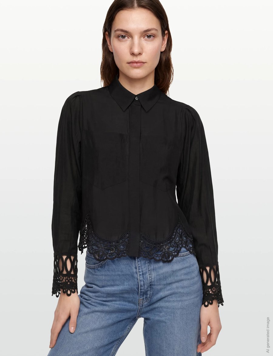 Copenhagen Muse - CMMOLLY-SHIRT - langærmede skjorter - black - 3