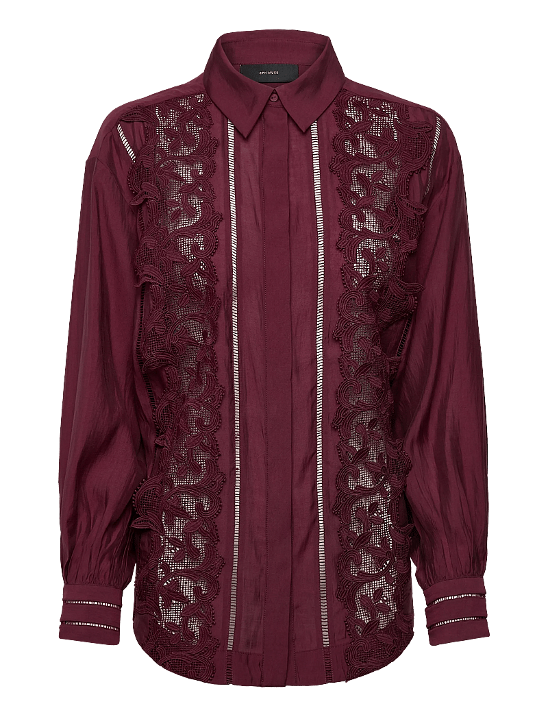Copenhagen Muse - CMMOLLY-SHIRT - pikkade varrukatega särgid - windsor wine - 0