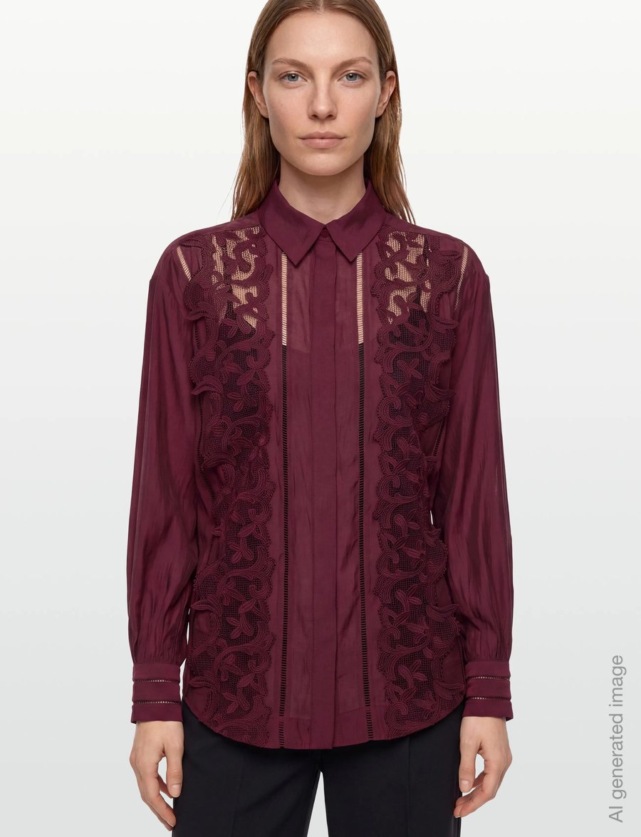 Copenhagen Muse - CMMOLLY-SHIRT - long-sleeved shirts - windsor wine - 3