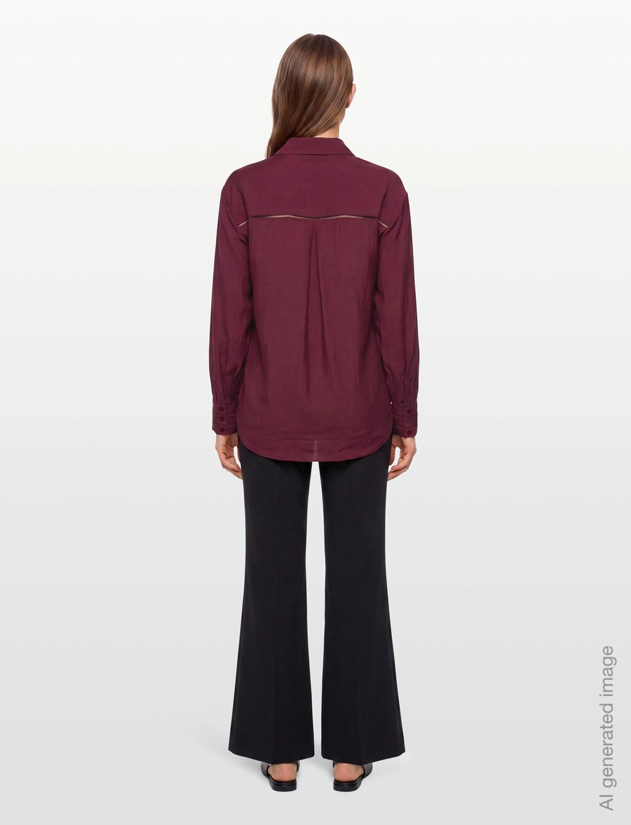 Copenhagen Muse - CMMOLLY-SHIRT - long-sleeved shirts - windsor wine - 4