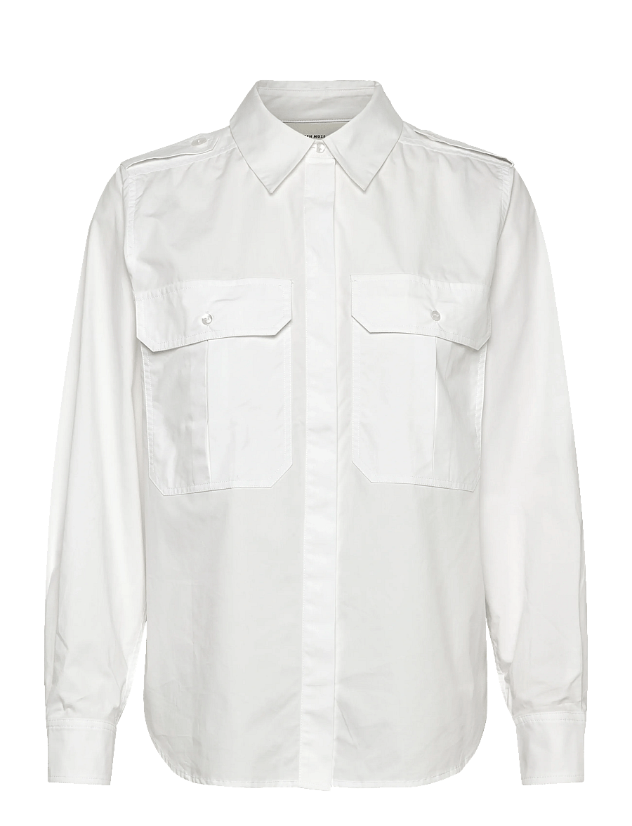 Copenhagen Muse - CMCRIPS-SHIRT - chemises à manches longues - bright white - 0