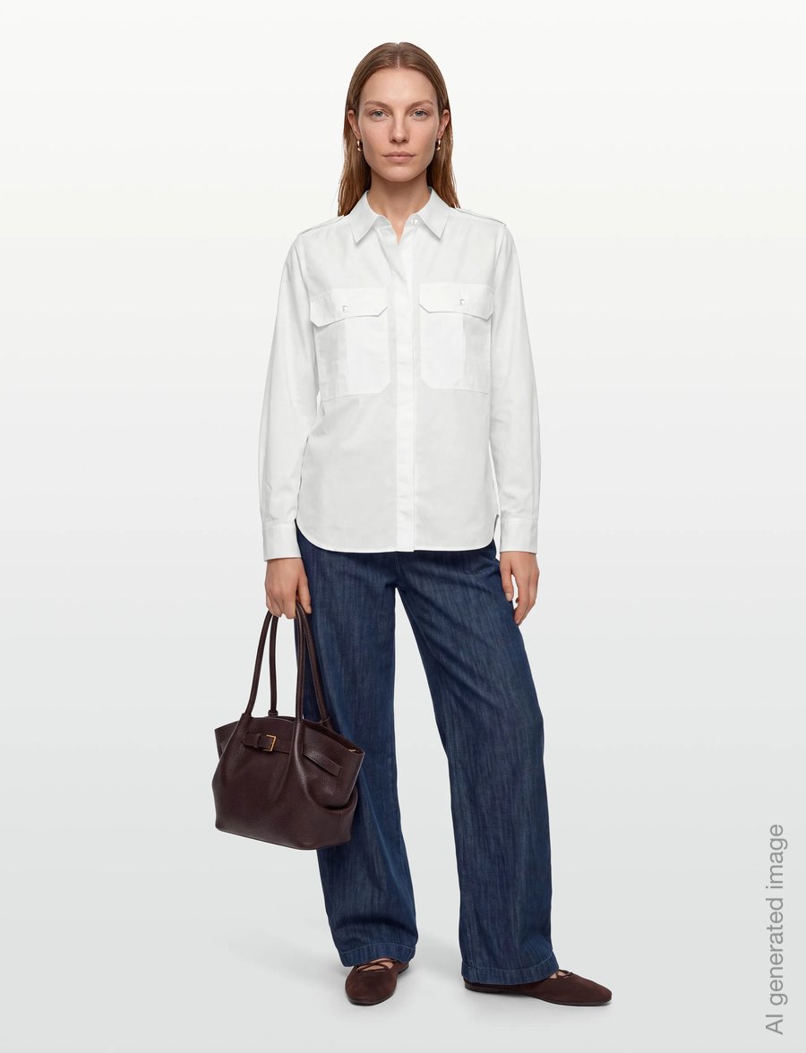 Copenhagen Muse - CMCRIPS-SHIRT - langärmlige hemden - bright white - 0