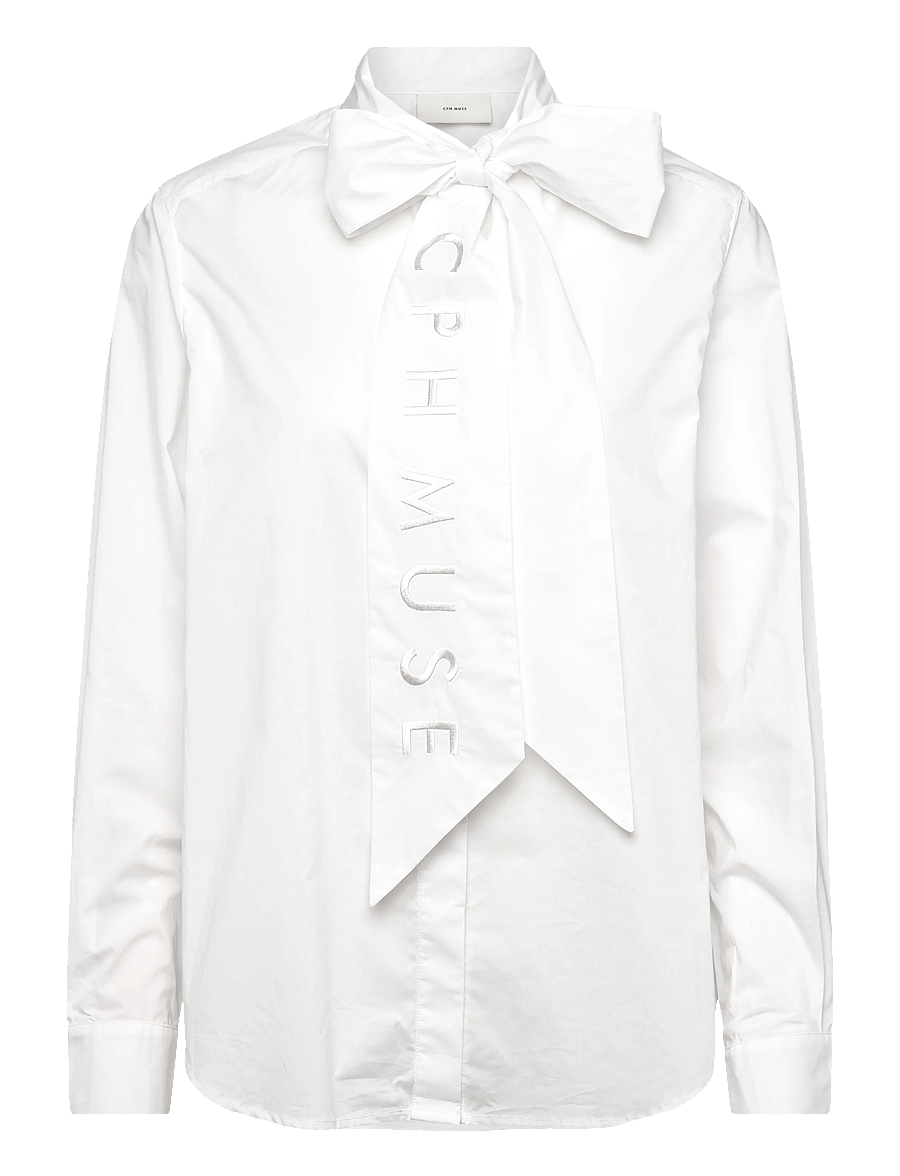 Copenhagen Muse - CMPOPLIN-SHIRT - chemises à manches longues - bright white - 0
