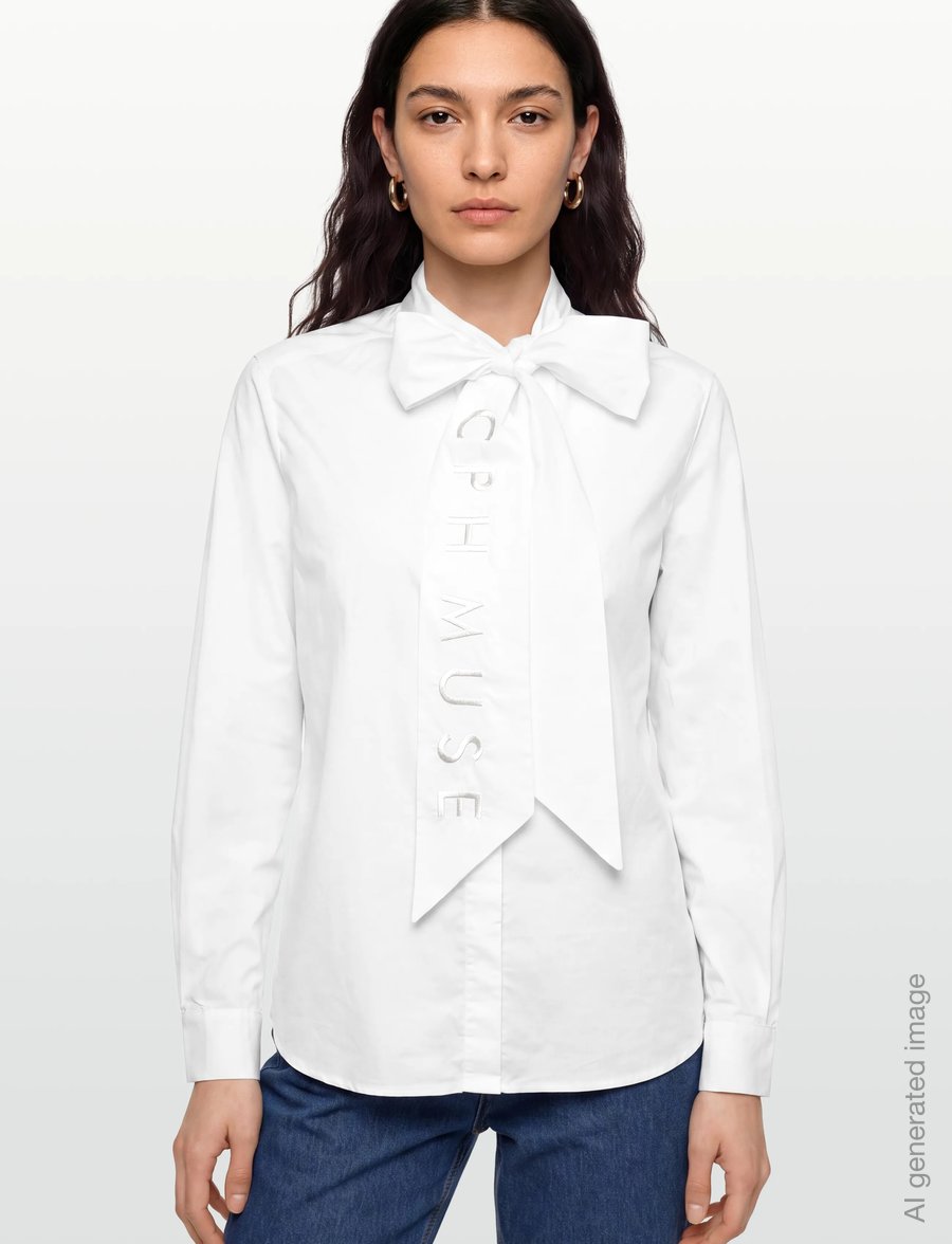 Copenhagen Muse - CMPOPLIN-SHIRT - langærmede skjorter - bright white - 3