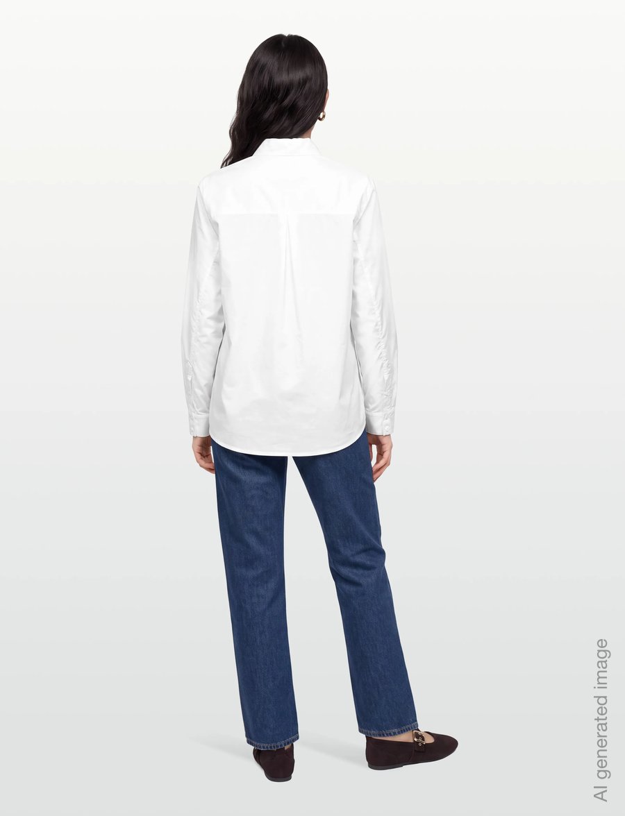 Copenhagen Muse - CMPOPLIN-SHIRT - langærmede skjorter - bright white - 4