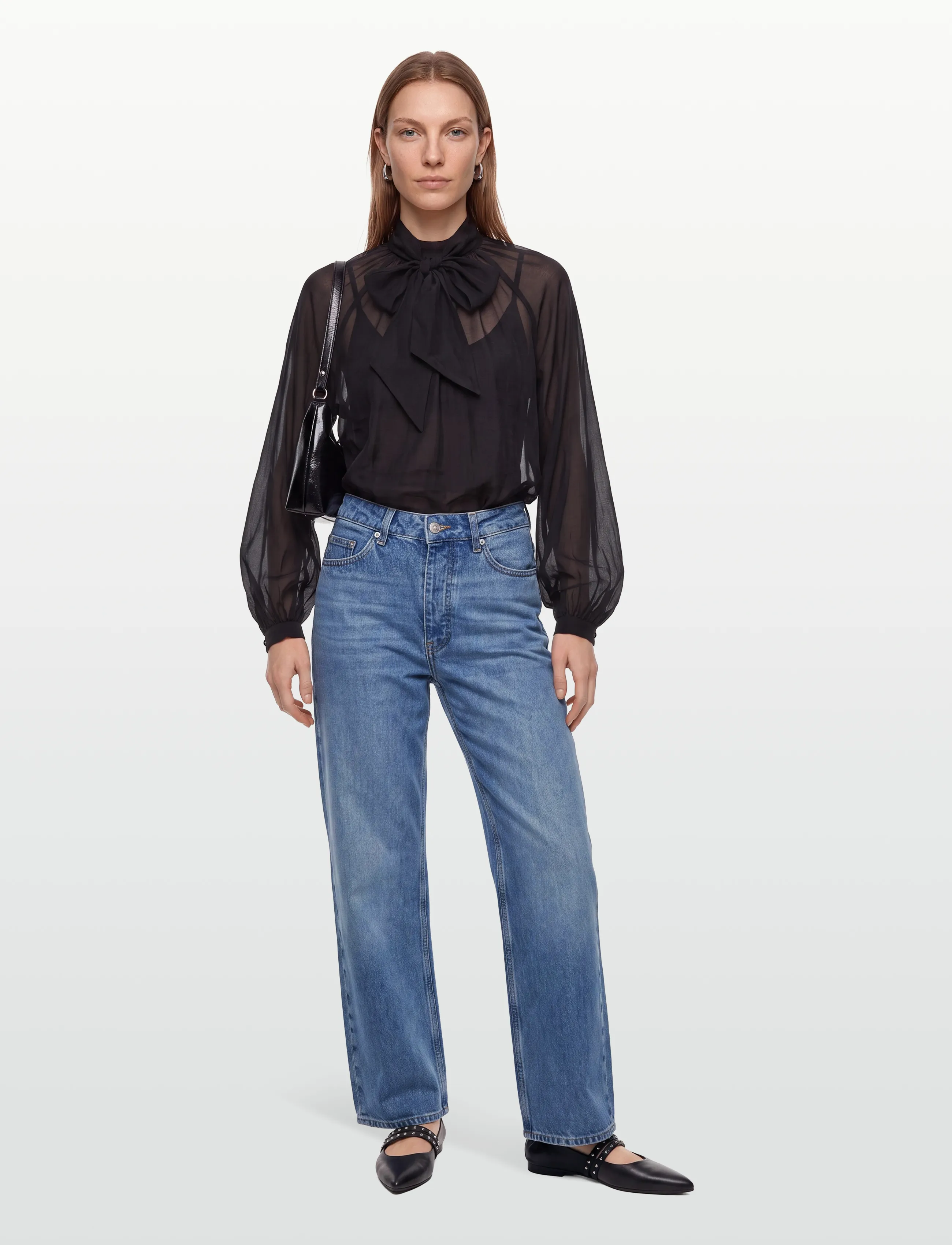 Copenhagen Muse Cmtilly-Blouse, Kvinder, Sløjfe Bluse, Sort, Str: L