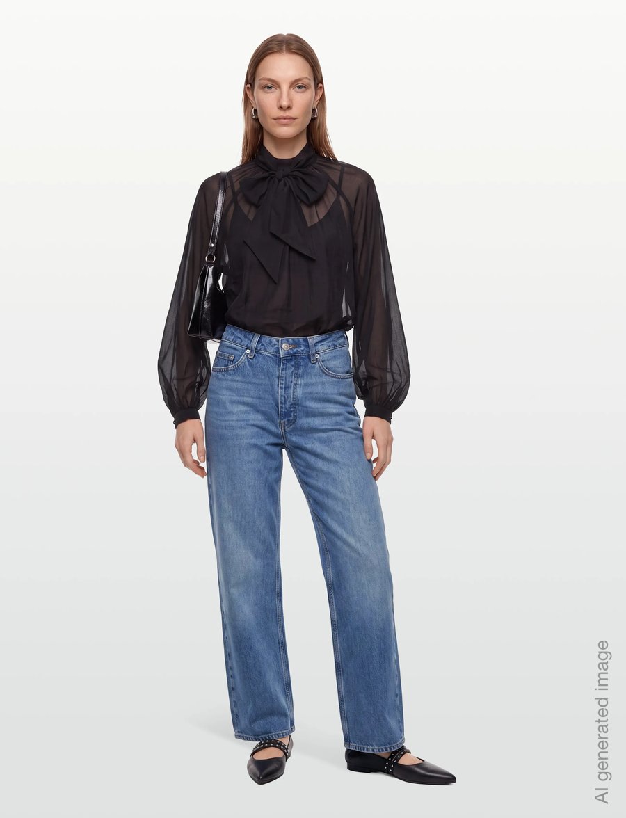 Copenhagen Muse - CMTILLY-BLOUSE - langärmelige blusen - black - 0