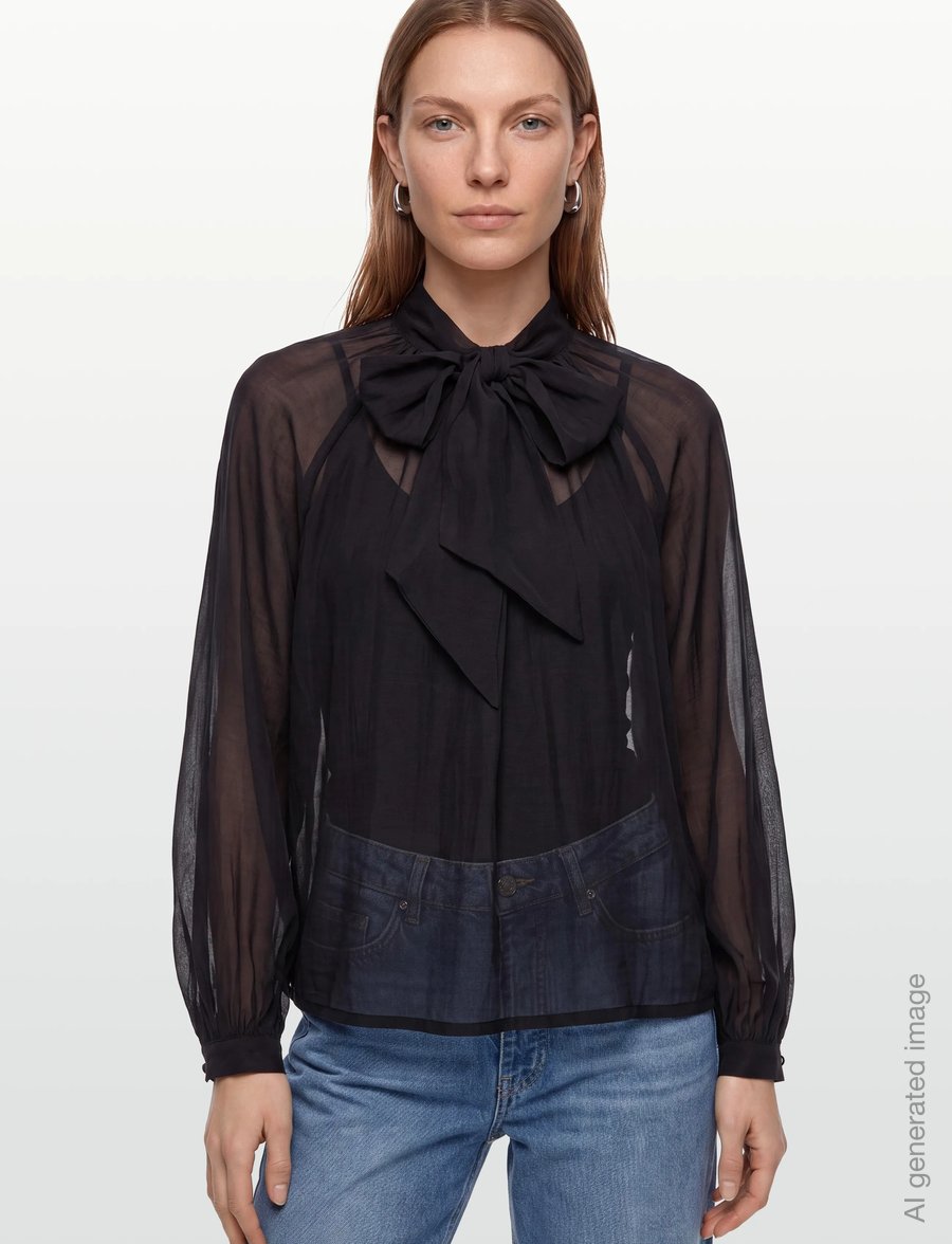 Copenhagen Muse - CMTILLY-BLOUSE - langärmelige blusen - black - 4
