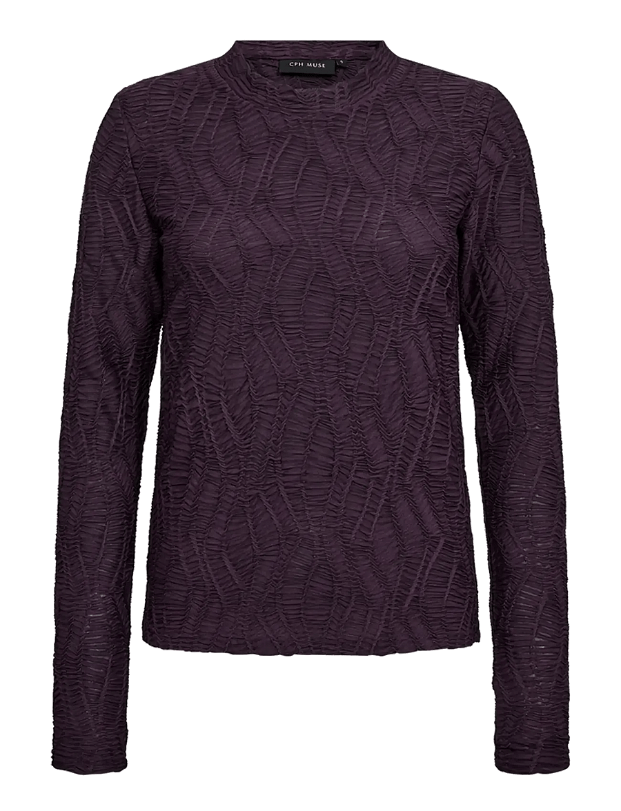 Copenhagen Muse - CMJERI-BLOUSE - langärmelige blusen - plum perfect 19-3316 - 0