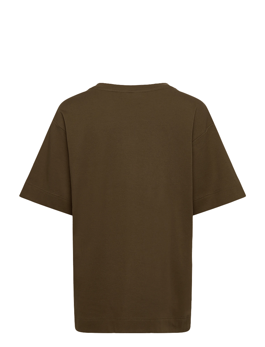 Copenhagen Muse - CMMUSE-TEE is an oversized T-shirt in a premium material with a rounded neckline - t-shirts - dark olive - 1