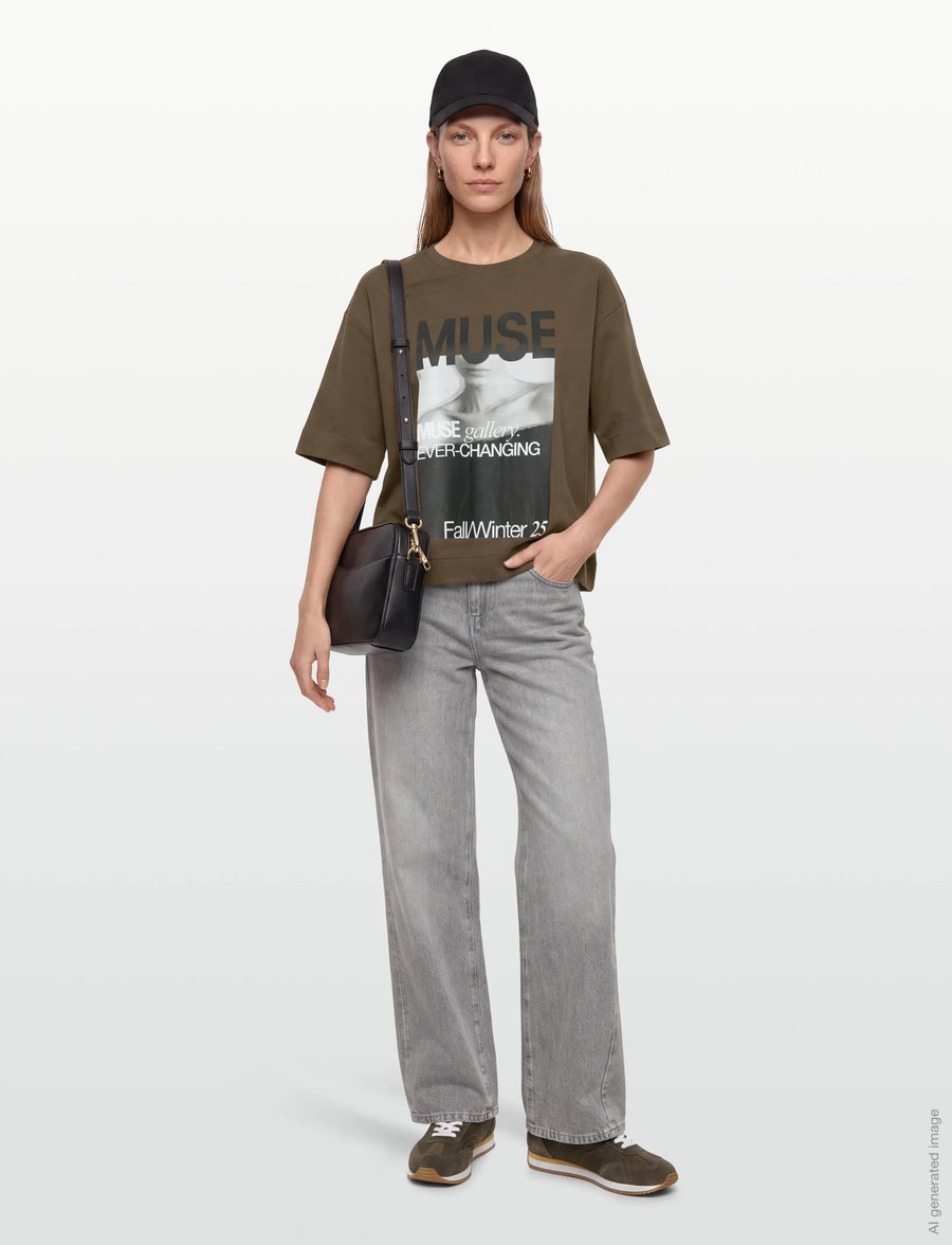 Copenhagen Muse - CMMUSE-TEE - t-shirts - dark olive - 0