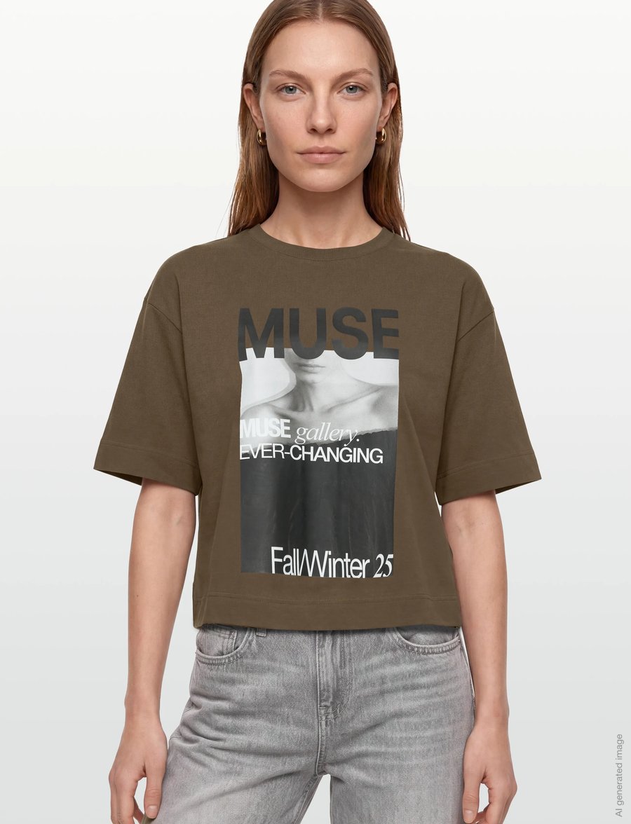 Copenhagen Muse - CMMUSE-TEE - t-shirts - dark olive - 3