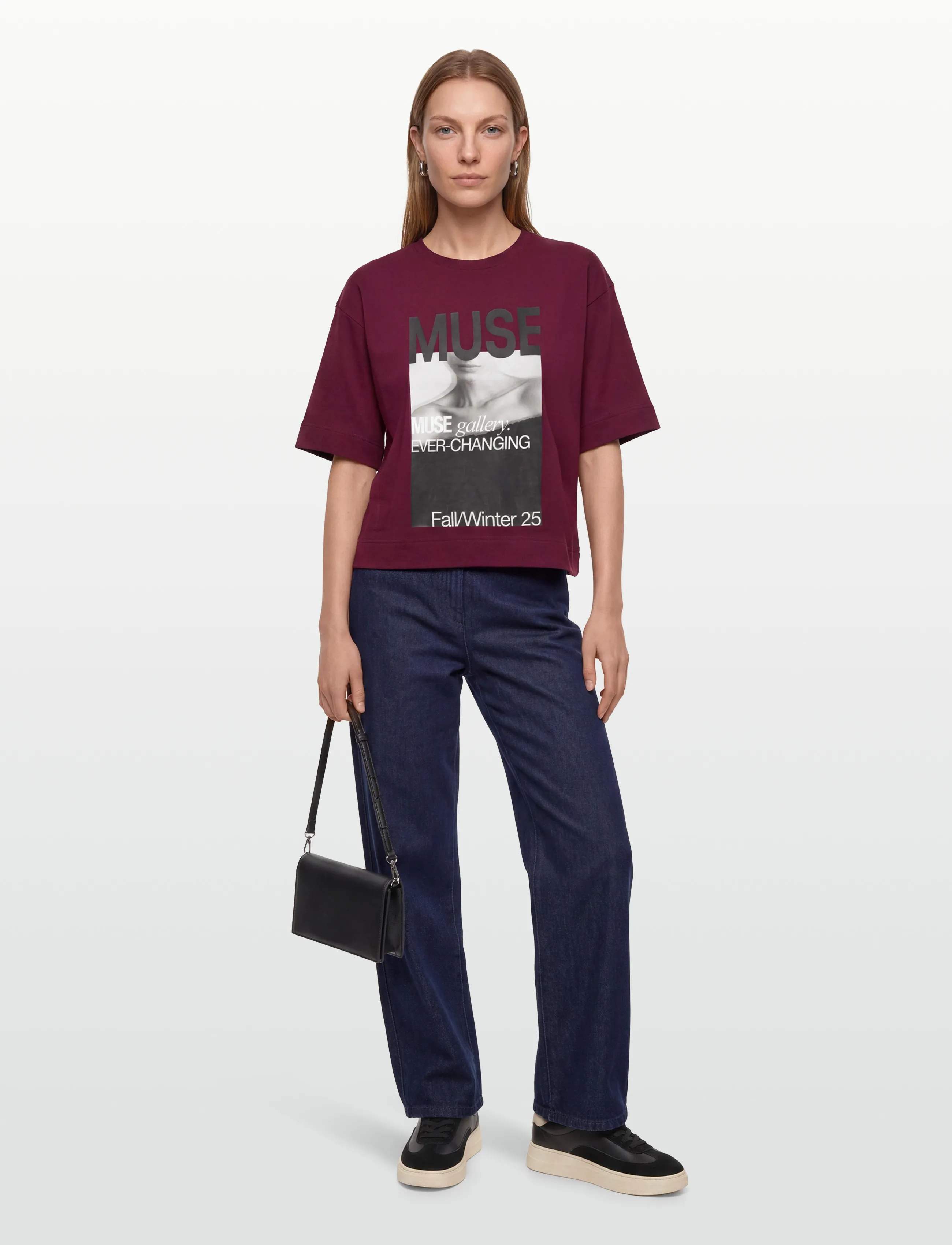 Copenhagen Muse Cmmuse-Tee, L, T-shirts & Oberteile, Burgunderrot - Short-sleeved, Frauen