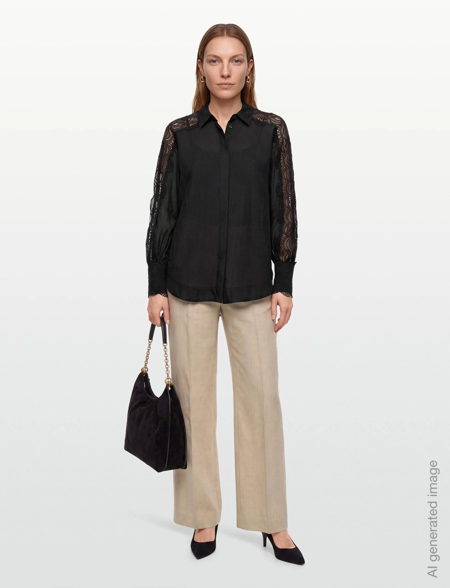 Copenhagen Muse - CMMOLLY-SHIRT - langärmlige hemden - black - 0