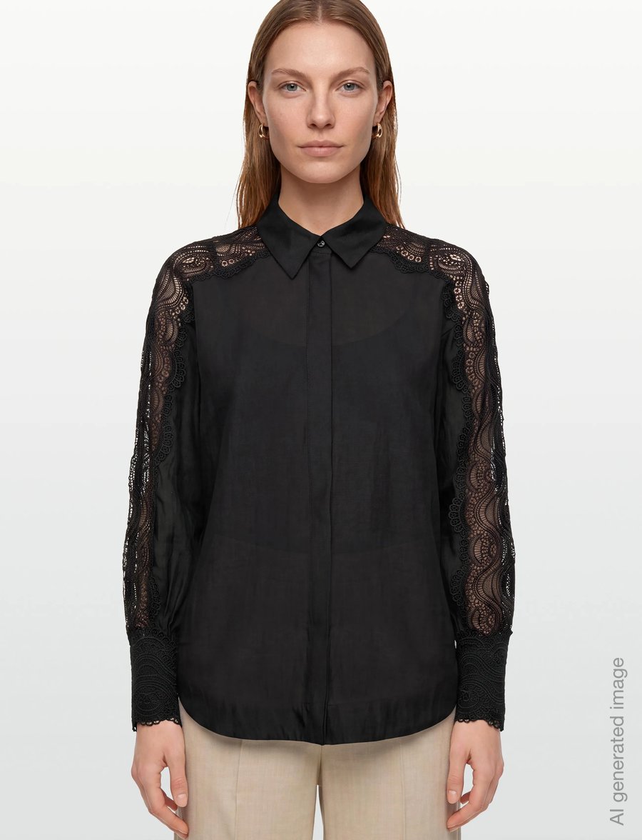 Copenhagen Muse - CMMOLLY-SHIRT - langärmlige hemden - black - 3