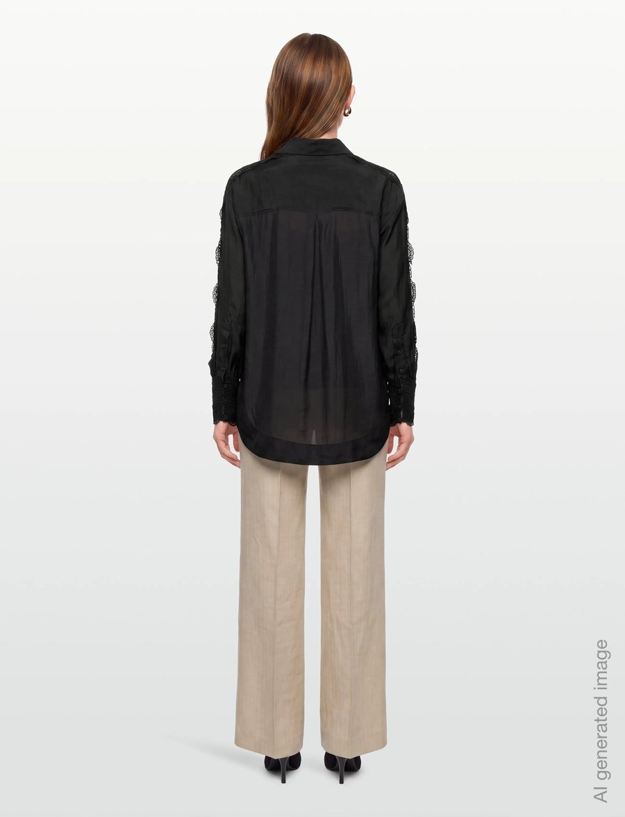 Copenhagen Muse - CMMOLLY-SHIRT - langärmlige hemden - black - 4