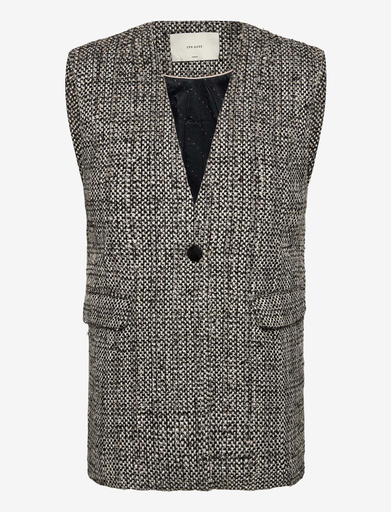 Copenhagen Muse - CMRUBI-WAISTCOAT - kootud vestid - jet stream w. black - 1