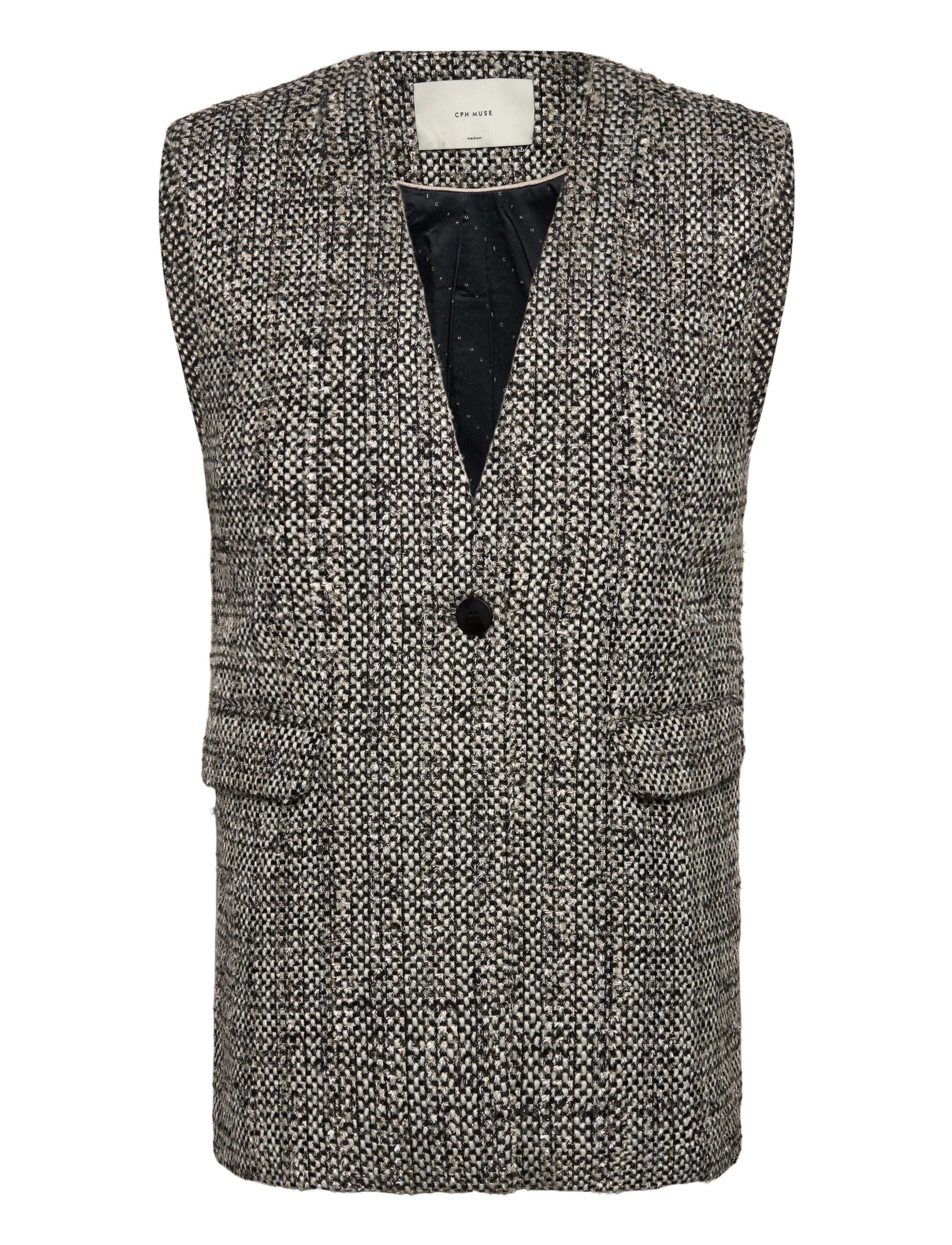 Copenhagen Muse CMRUBI-WAISTCOAT - Pintsakud - JET STREAM W. BLACK / multi