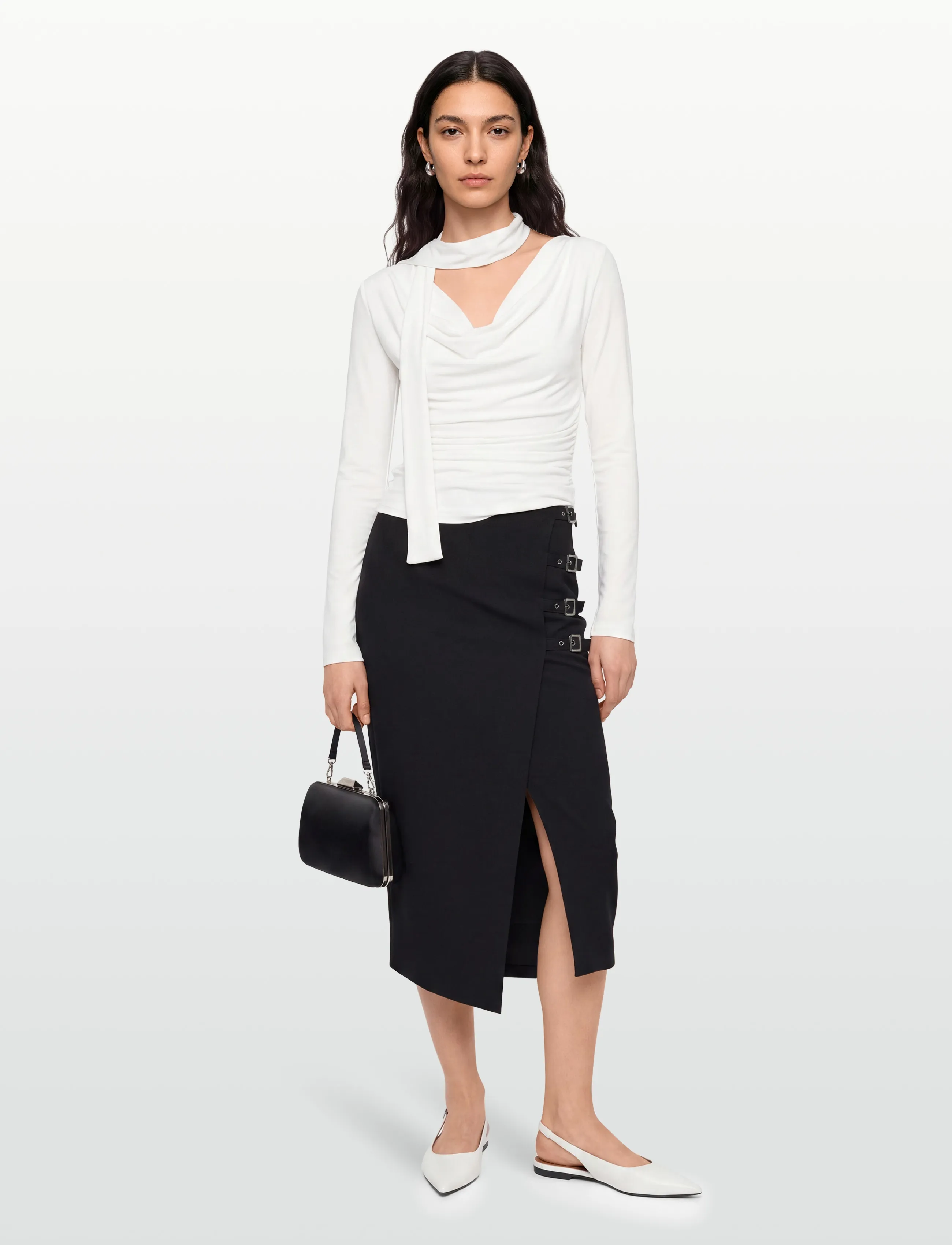 Copenhagen Muse - CMTAILOR-SKIRT is a wrap skirt in a premium material with a concealed back zip f - festmode zu outlet-preisen - black - 0