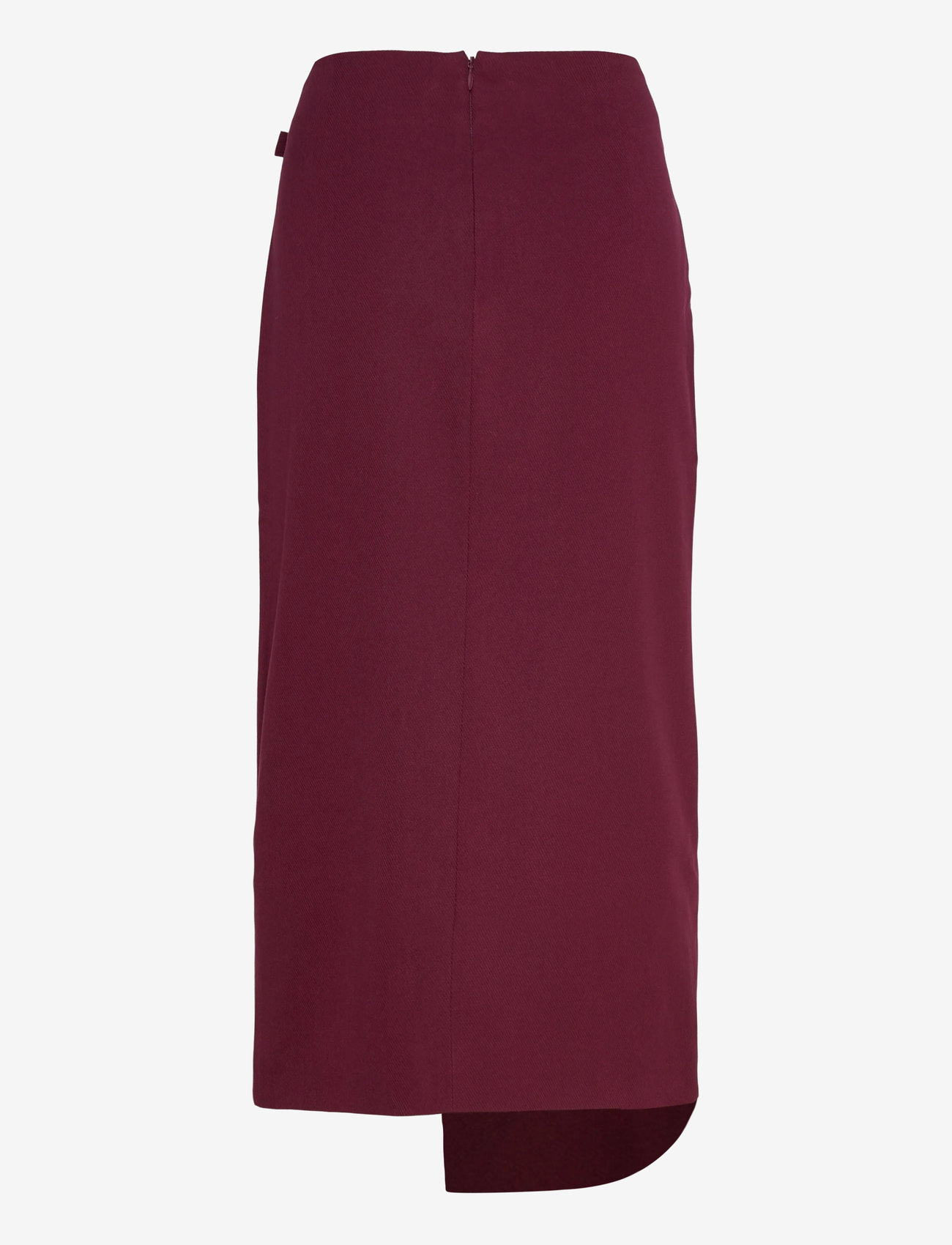 Copenhagen Muse - CMTAILOR-SKIRT is a wrap skirt in a premium material with a concealed back zip f - slå-om-nederdele - windsor wine - 2