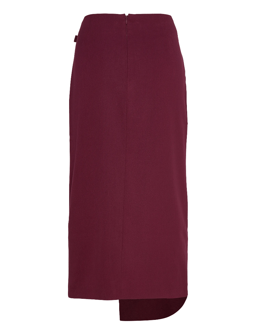 Copenhagen Muse - CMTAILOR-SKIRT is a wrap skirt in a premium material with a concealed back zip f - wickelröcke - windsor wine - 2