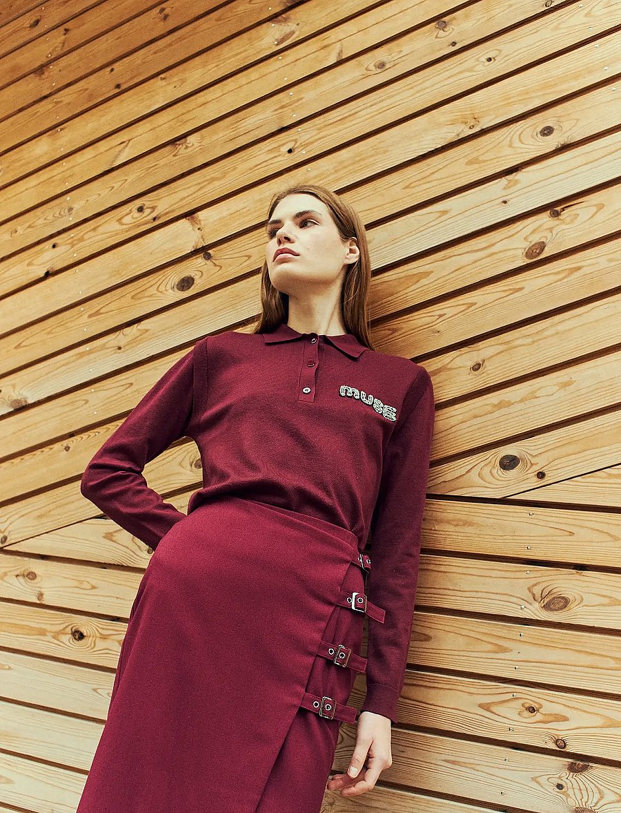 Copenhagen Muse - CMTAILOR-SKIRT is a wrap skirt in a premium material with a concealed back zip f - wickelröcke - windsor wine - 3