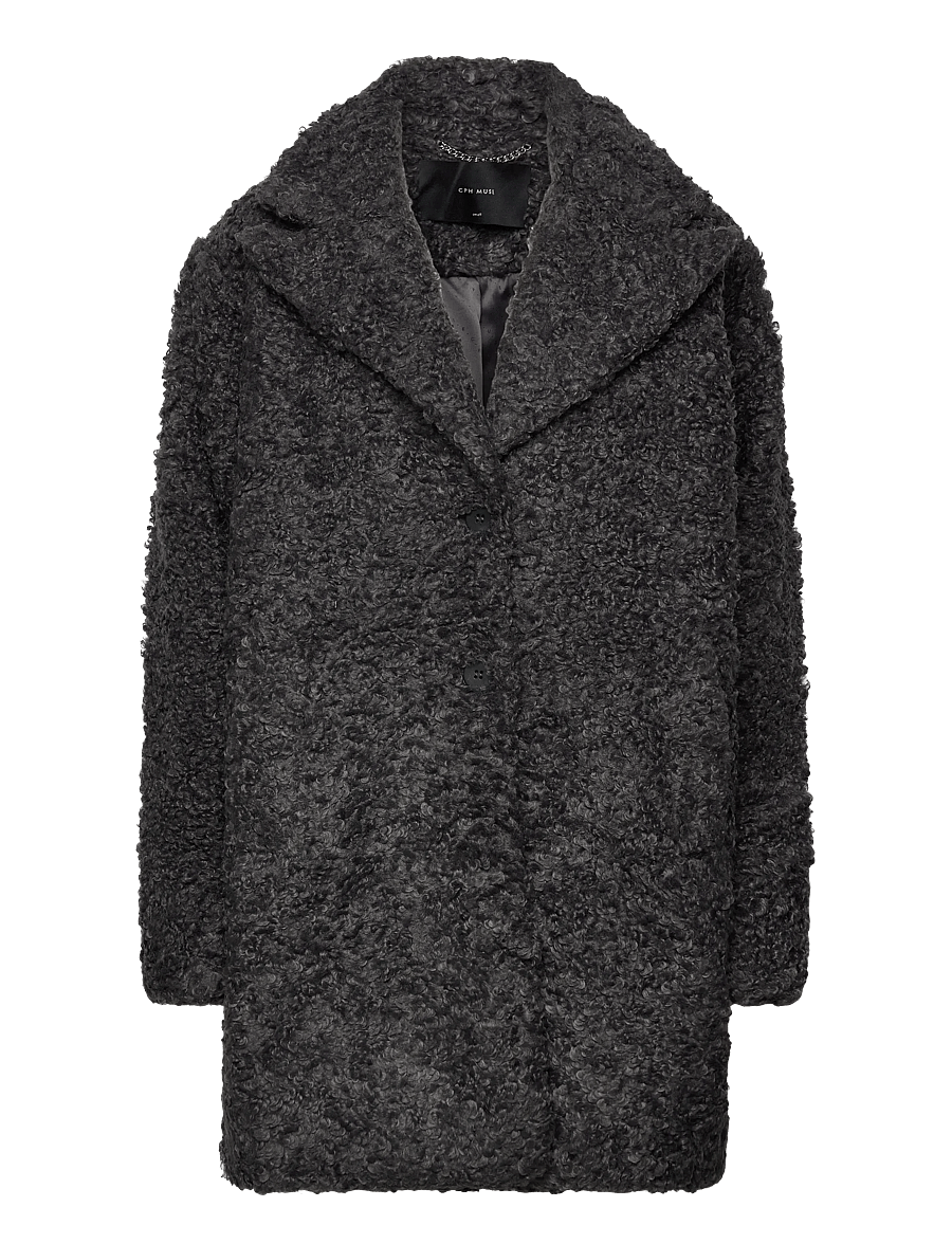 Copenhagen Muse - CMCURLY-COAT - kunstpelz - dark grey - 1