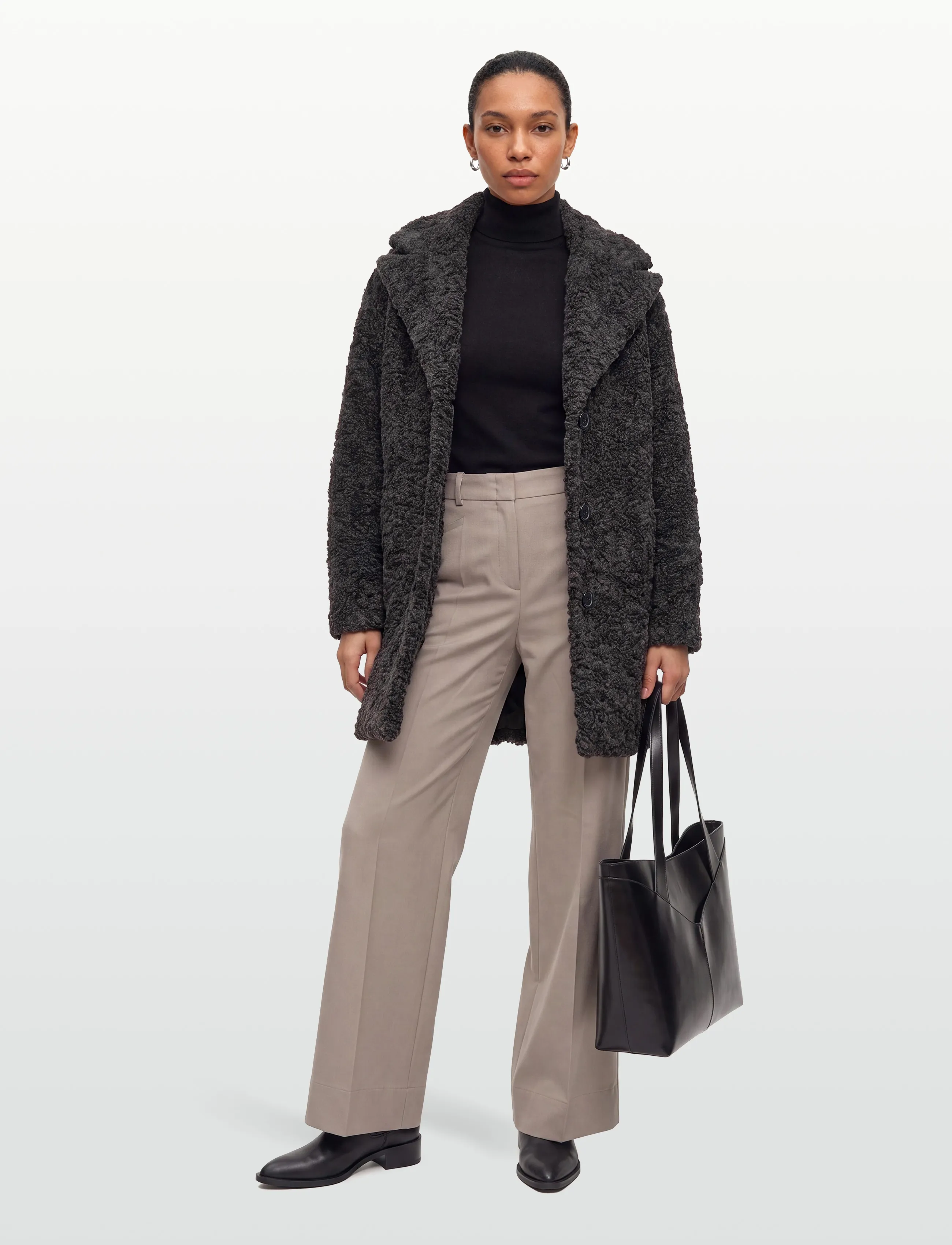 Copenhagen Muse Cmcurly-Coat, XL, Coats, Grau - Winter Frauen