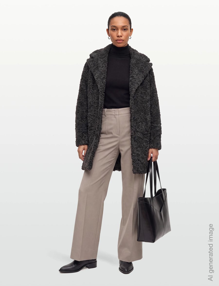 Copenhagen Muse - CMCURLY-COAT - kunstpelz - dark grey - 0