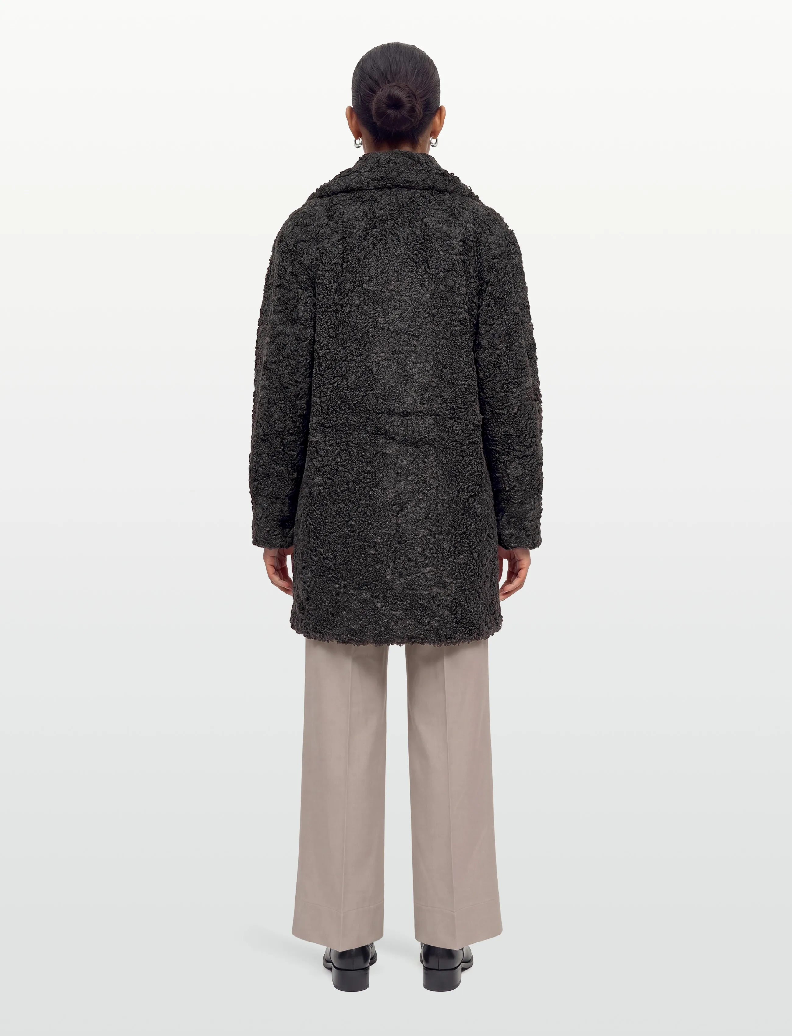 Copenhagen Muse - CMCURLY-COAT - kunstpelz - dark grey - 4