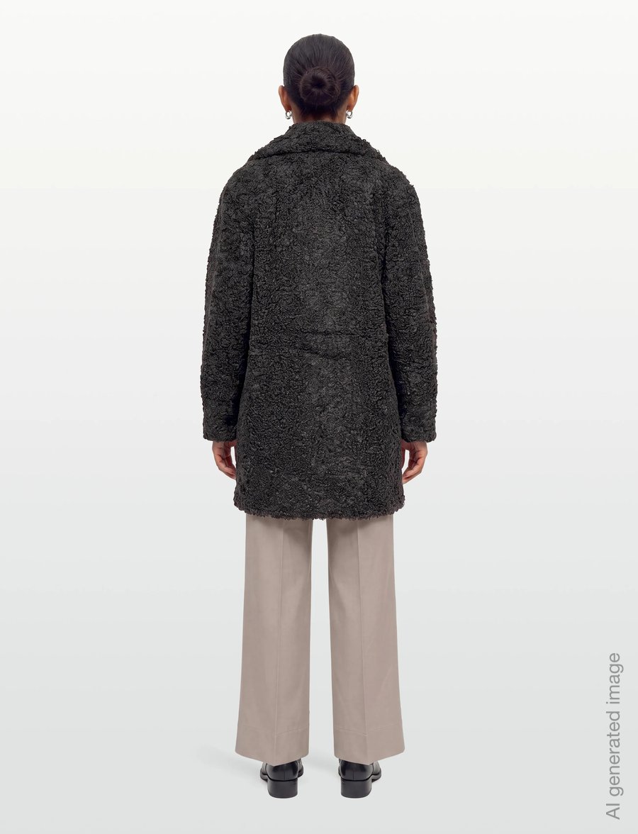 Copenhagen Muse - CMCURLY-COAT - kunstpelz - dark grey - 4
