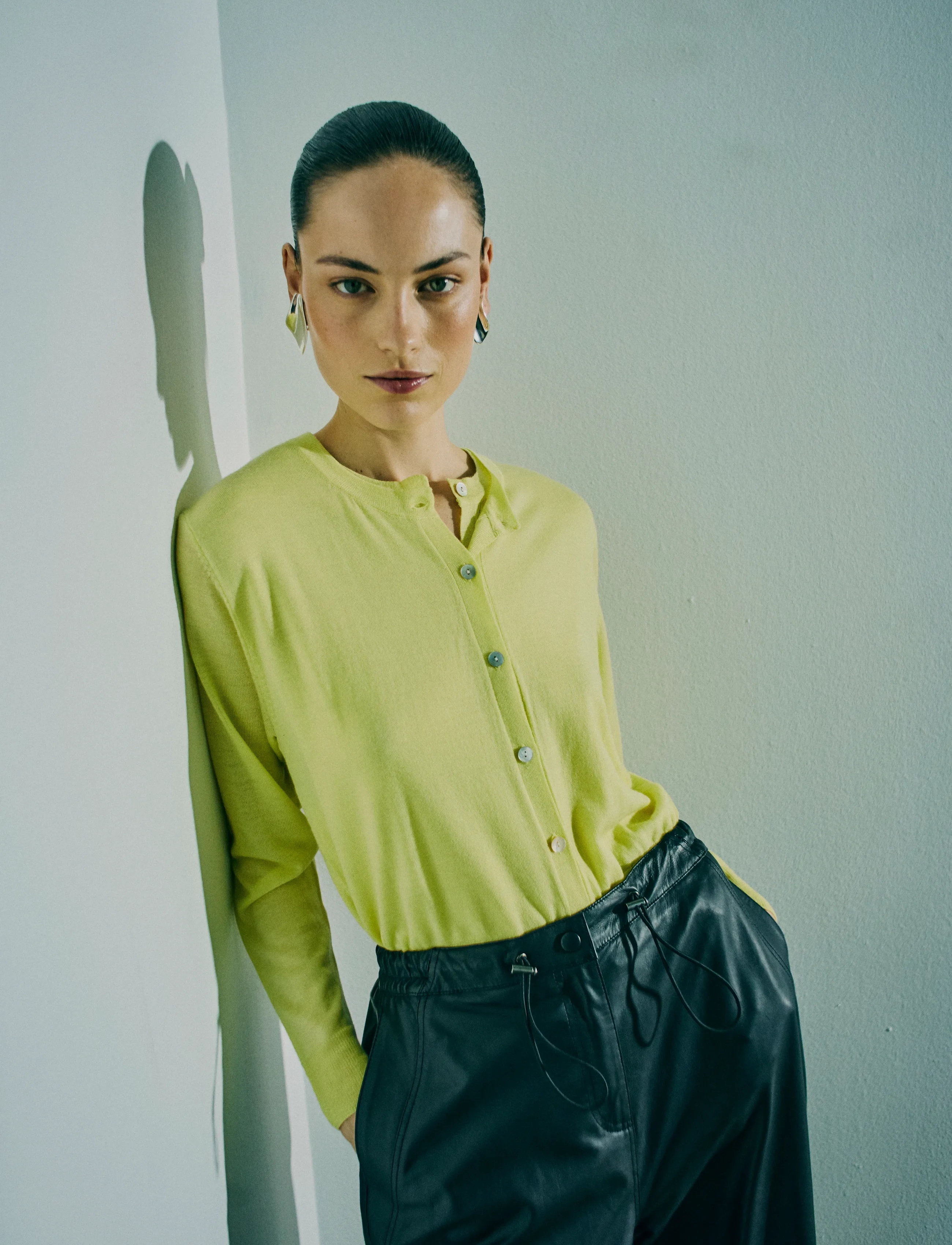 Copenhagen Muse cmmarino-Cardigan, S, Yellow, Strik > Cardigans, Dame