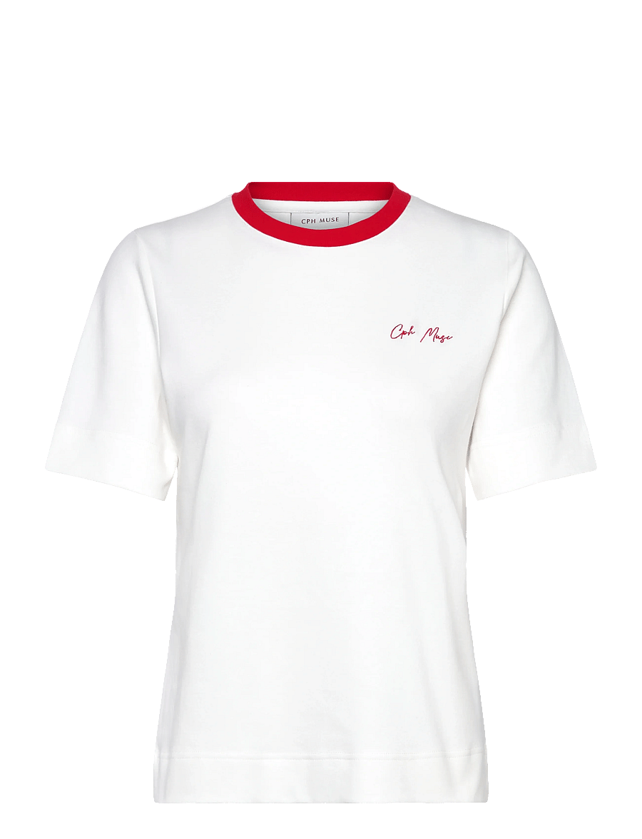 Copenhagen Muse - CMMUSE-TEE - t-shirts - jet stream w. goji berry - 0