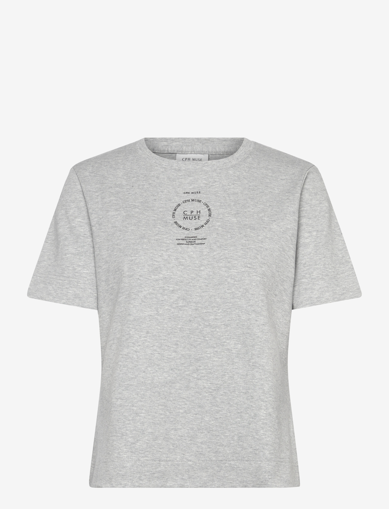 Copenhagen Muse - CMMUSE-TEE - t-särgid - light grey melange w. black - 1