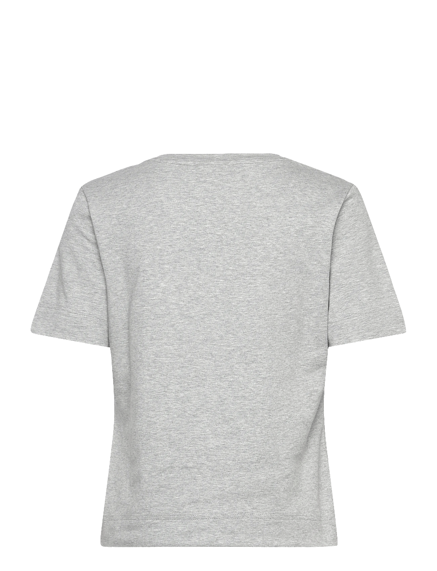 Copenhagen Muse - CMMUSE-TEE - t-shirts - light grey melange w. black - 2