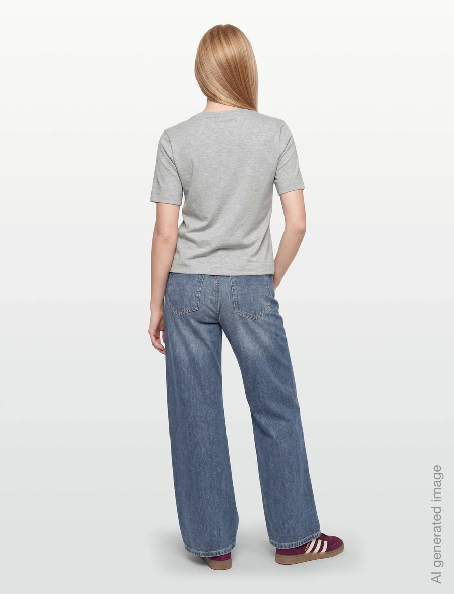 Copenhagen Muse - CMMUSE-TEE - t-shirts - light grey melange w. black - 4