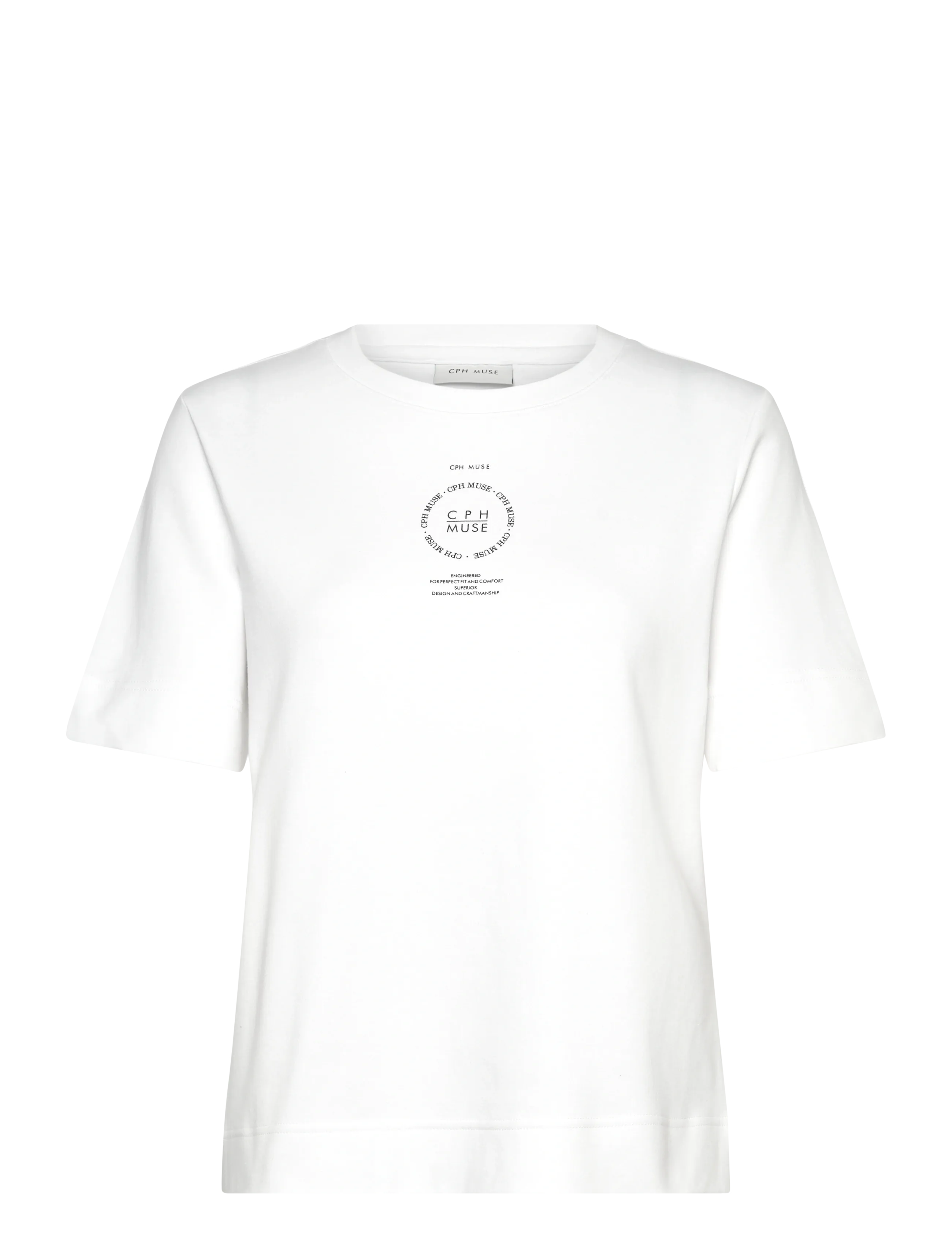 Copenhagen Muse CMMUSE-TEE - T-särgid ja alussärgid - BRIGHT WHITE W. BLACK / white