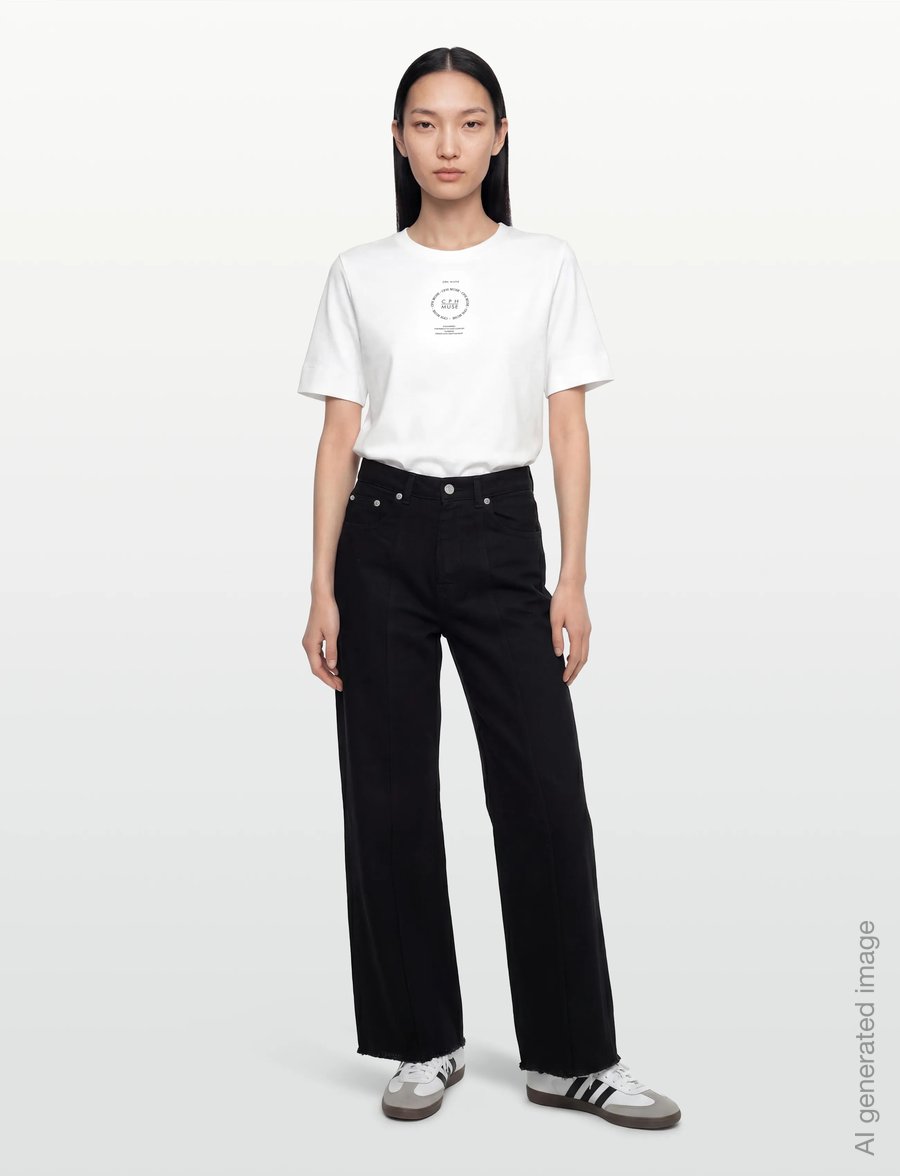 Copenhagen Muse - CMMUSE-TEE - t-shirts - bright white w. black - 0