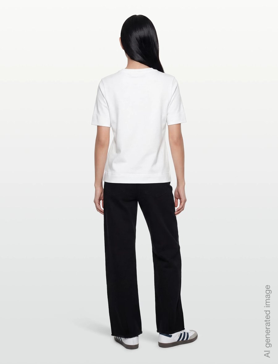 Copenhagen Muse - CMMUSE-TEE - t-shirts - bright white w. black - 4