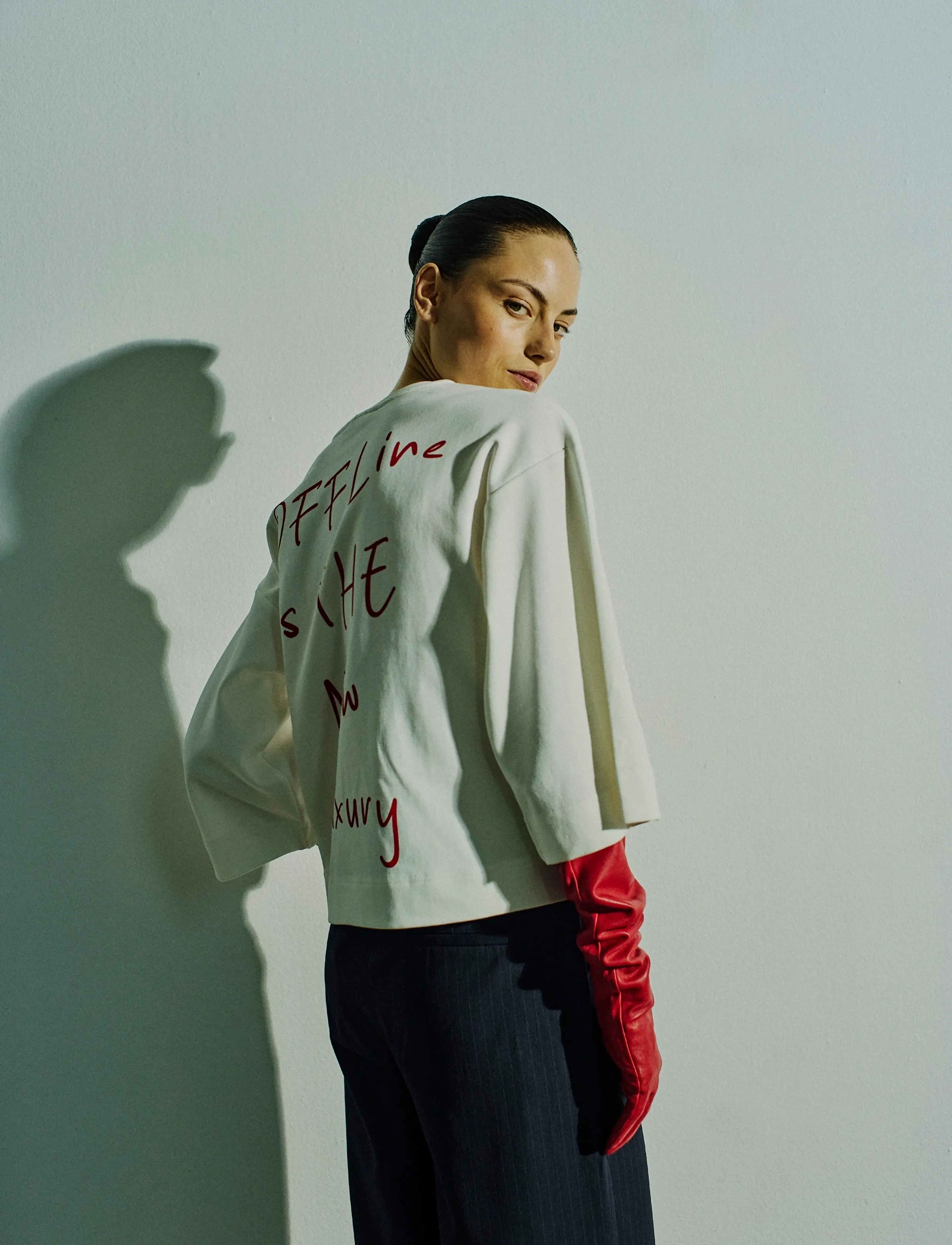 Copenhagen Muse CMMUSE-TEE - T-shirts & Toppe - JET STREAM W. GOJI BERRY / white