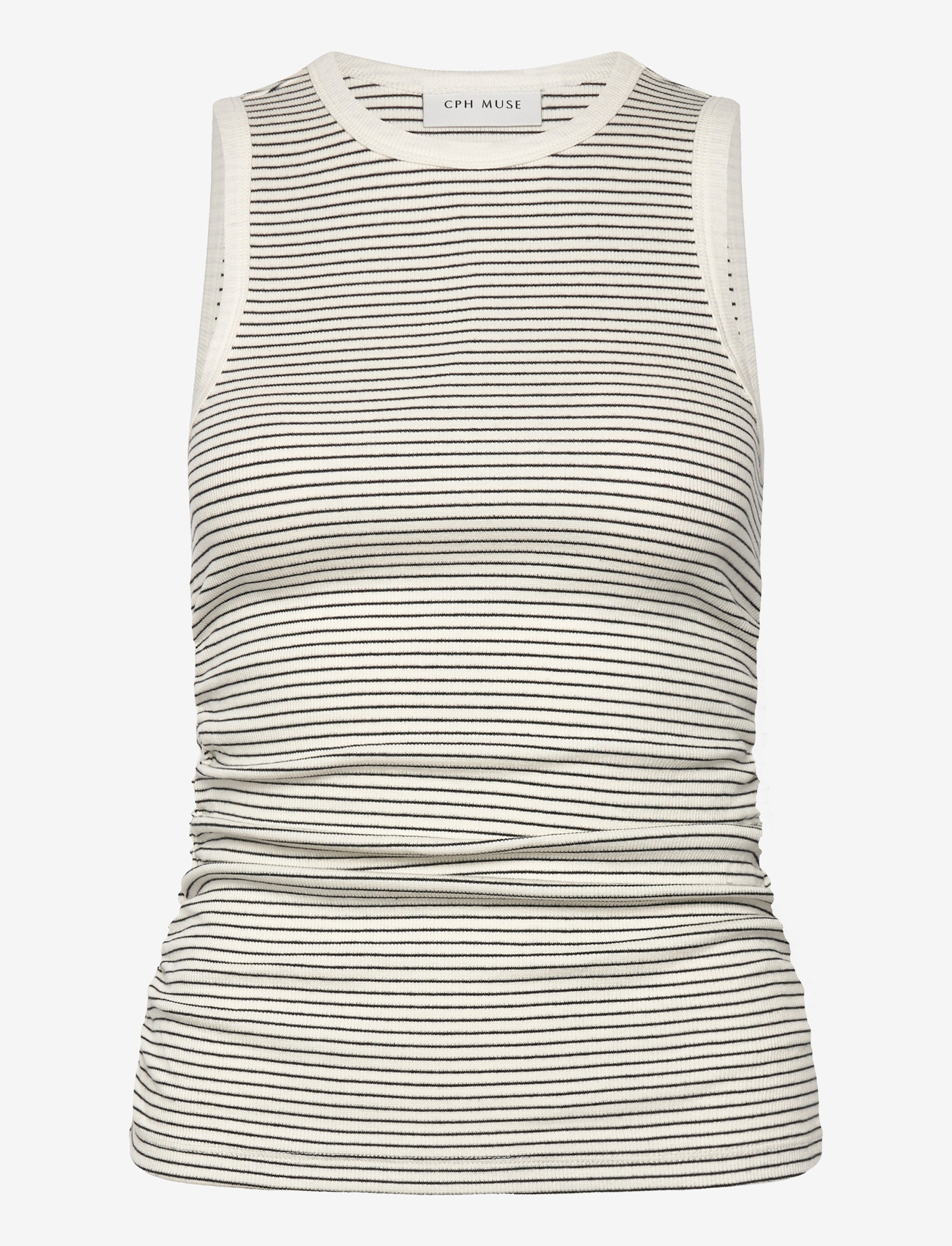 Copenhagen Muse - CMSIV-TOP - sleeveless tops - jet stream w. black - 0