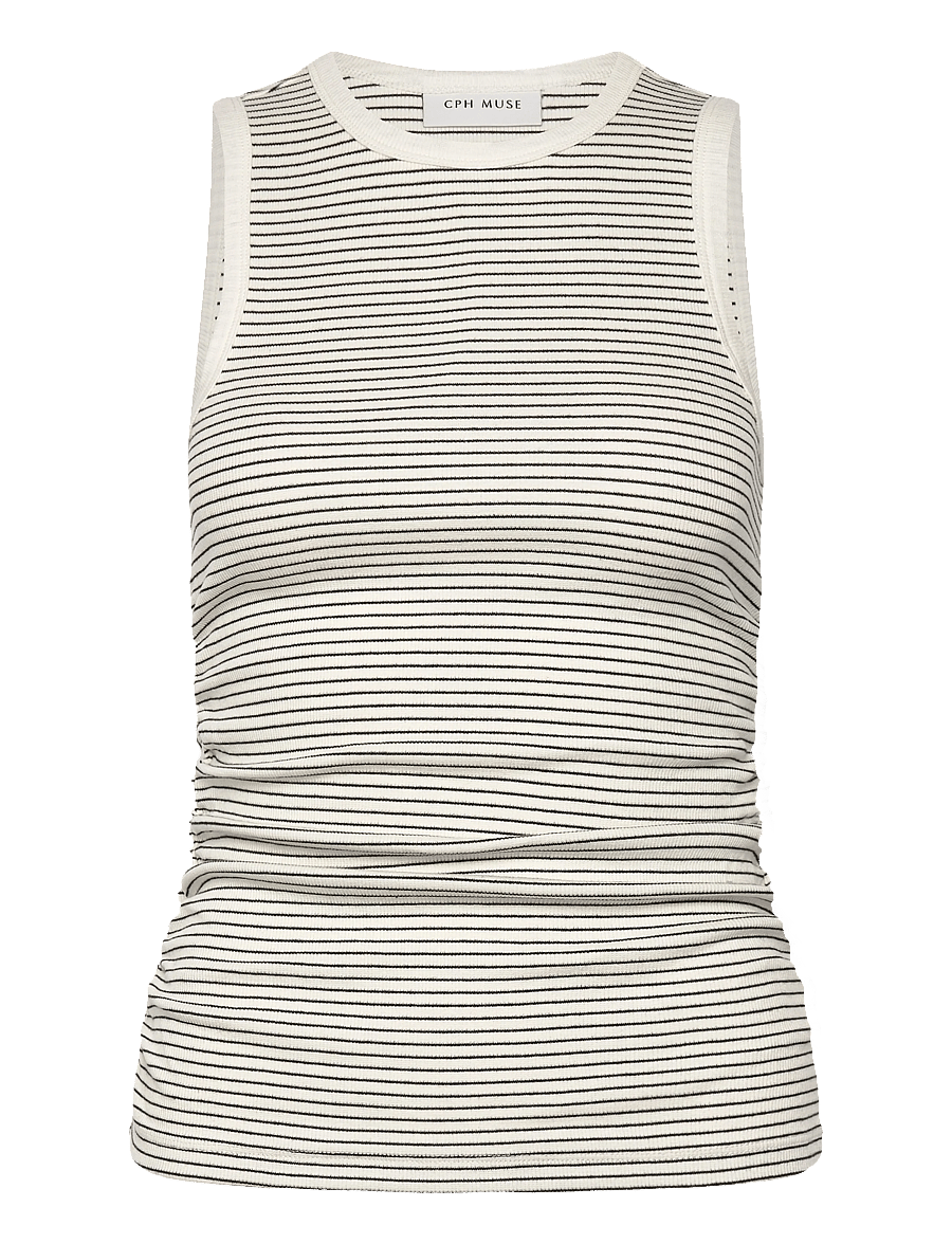 Copenhagen Muse - CMSIV-TOP - Ärmellose tops - jet stream w. black - 0