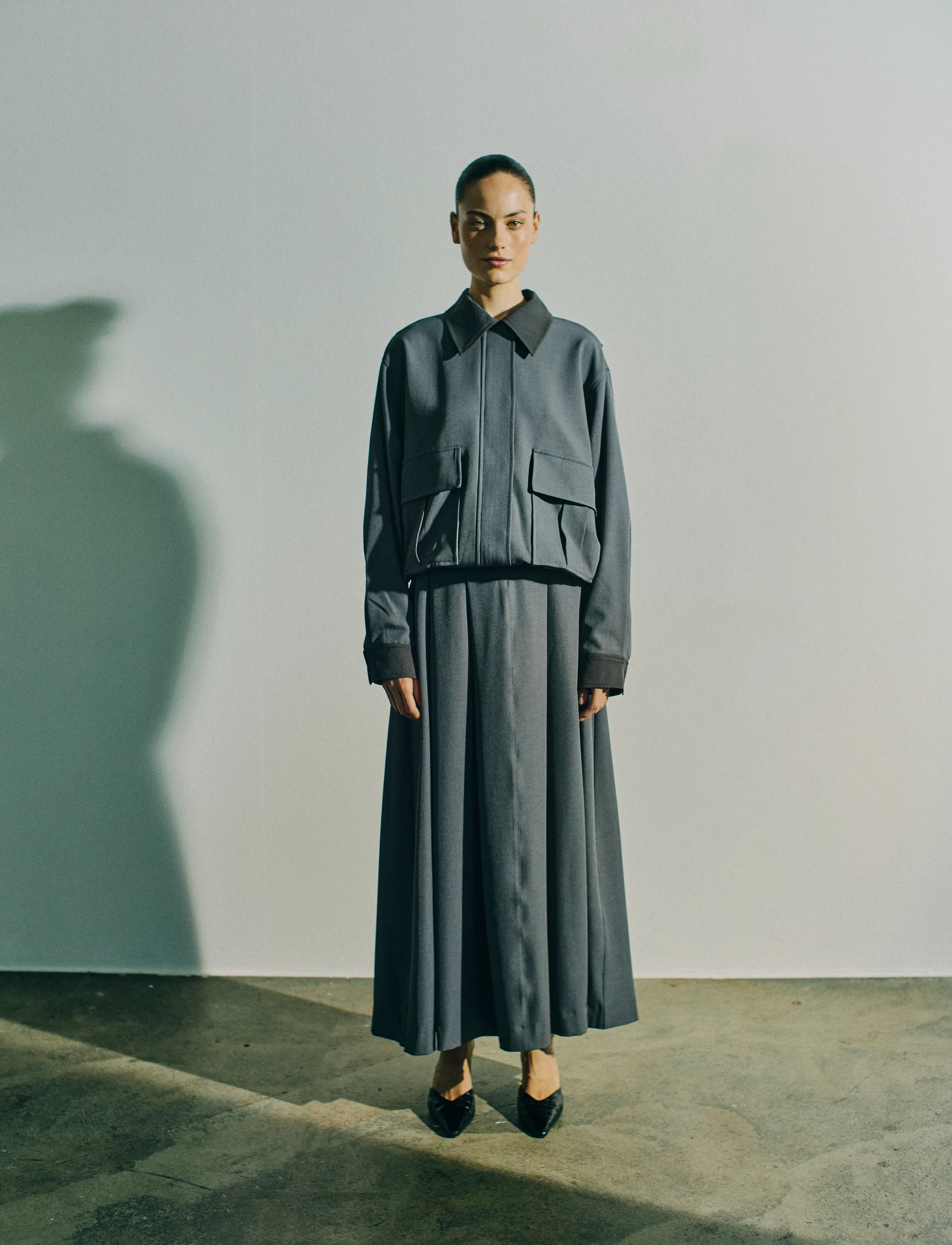 Copenhagen Muse CMBONNIE-JACKET - Tøj - DARK GREY MELANGE / grey