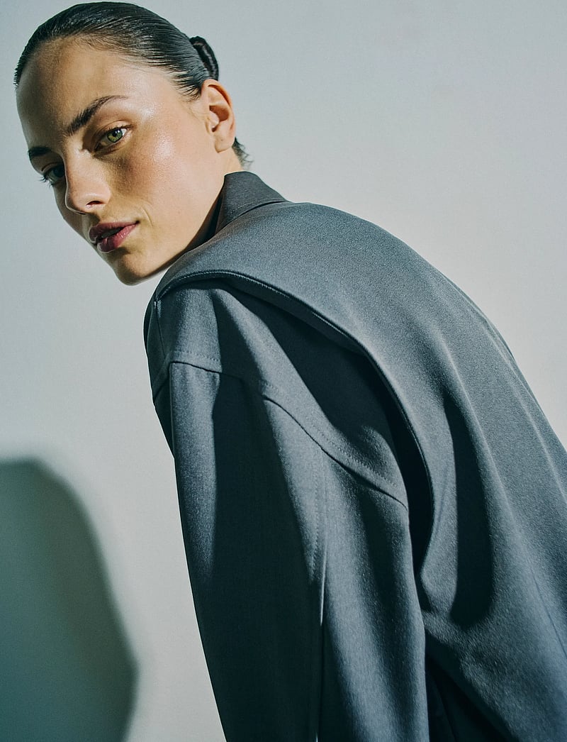 Copenhagen Muse - CMBONNIE-JACKET - frühlingsjacken - dark grey melange - 5