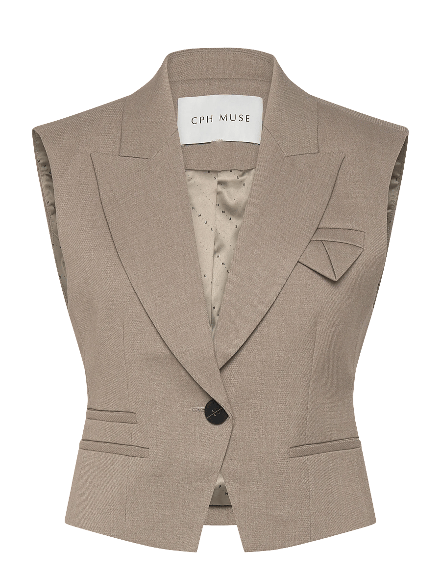 Copenhagen Muse - CMTAILOR-WAISTCOAT - westen - winter twig melange - 1