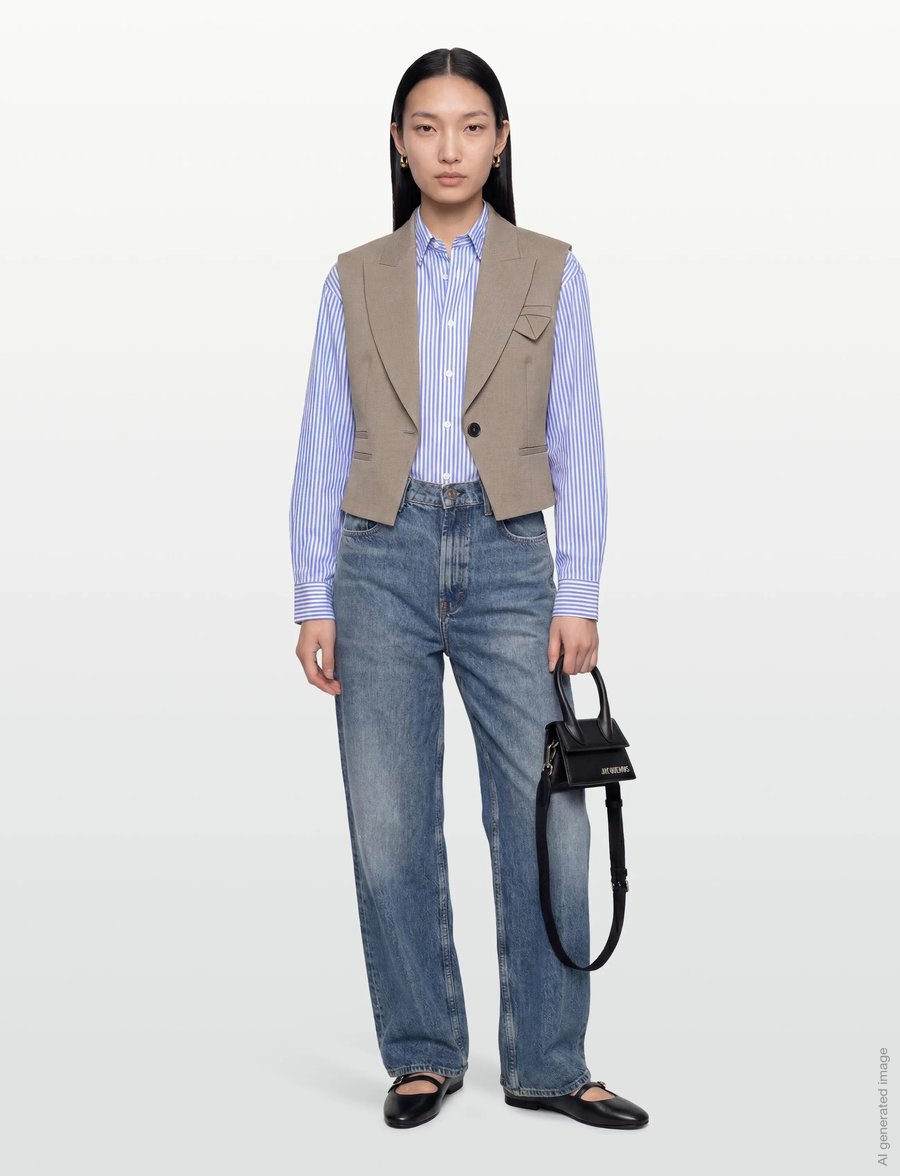 Copenhagen Muse - CMTAILOR-WAISTCOAT - westen - winter twig melange - 0