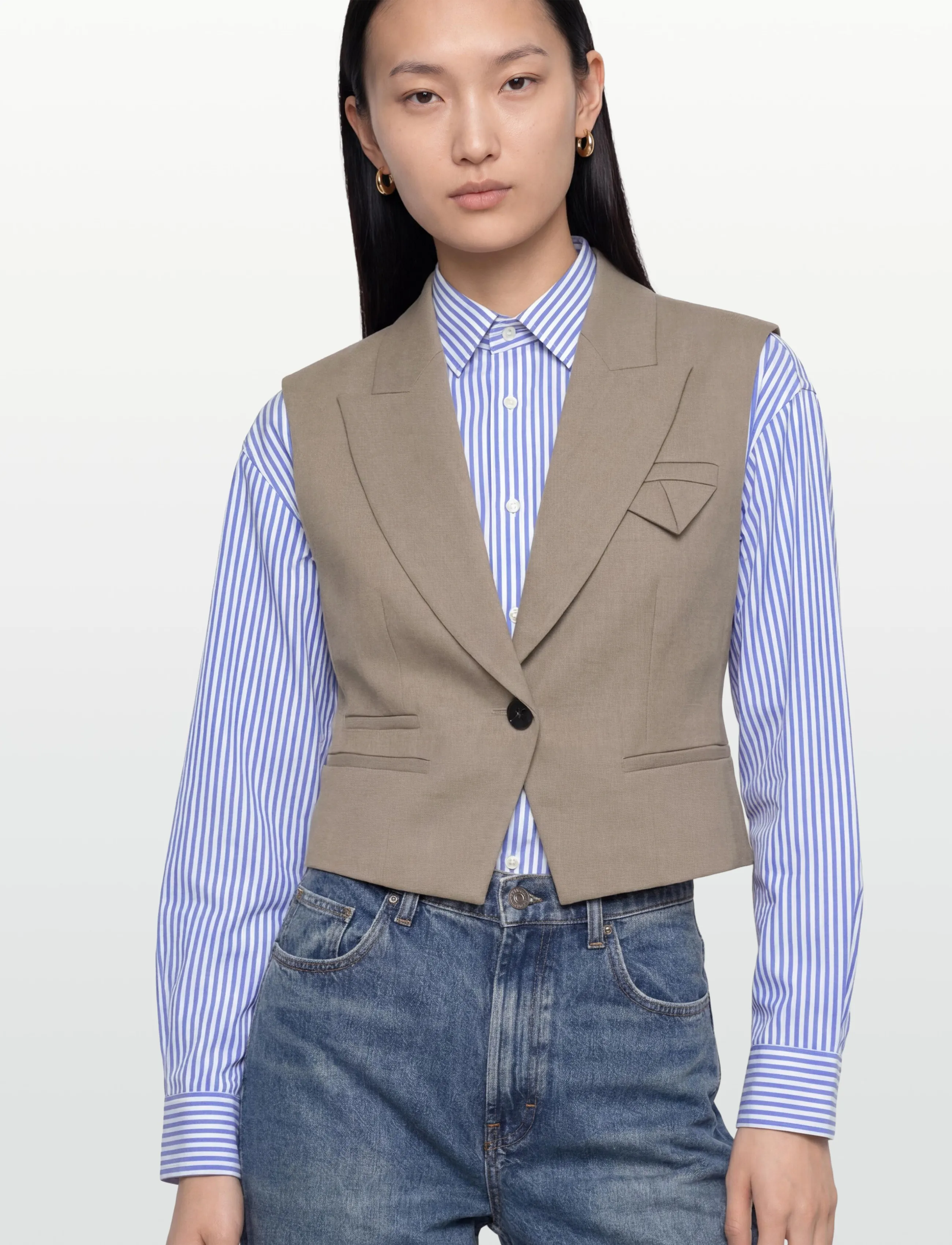 Copenhagen Muse - CMTAILOR-WAISTCOAT - westen - winter twig melange - 3